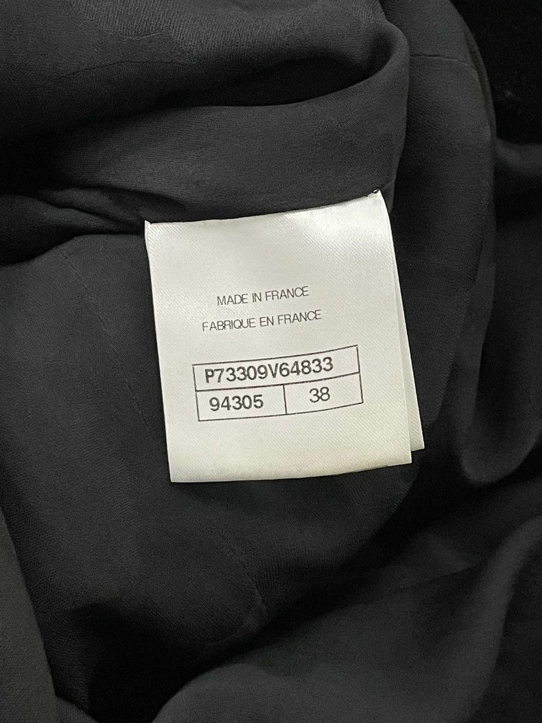 Chanel Chanel 22B pink collar black velvet mid-length jacket Size XS / US 0-2 / IT 36-38 - 5 Thumbnail