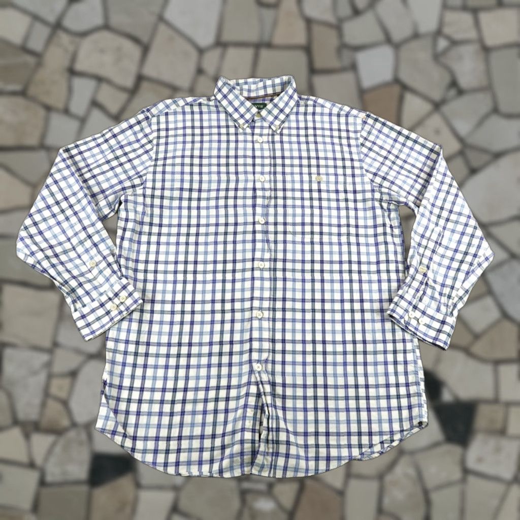 Orvis VINTAGE Orvis Shirt Men Large Blue White Plaid Flannel Casual Button-Up with Pockets Size US L / EU 52-54 / 3 - 1 Thumbnail