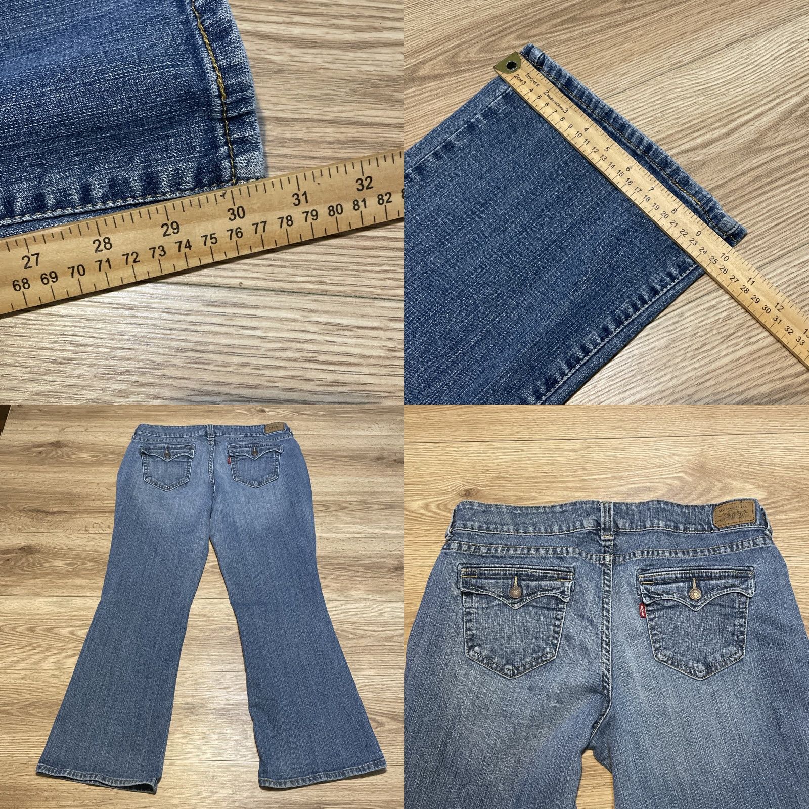 Levi's Levi's 542 Flare Denim Jeans Women 18M Medium Blue Pockets Regular 542 Model Cowgirl Rodeo Flap 18M Womens Jeans Size 40" / US 18 - 8 Thumbnail