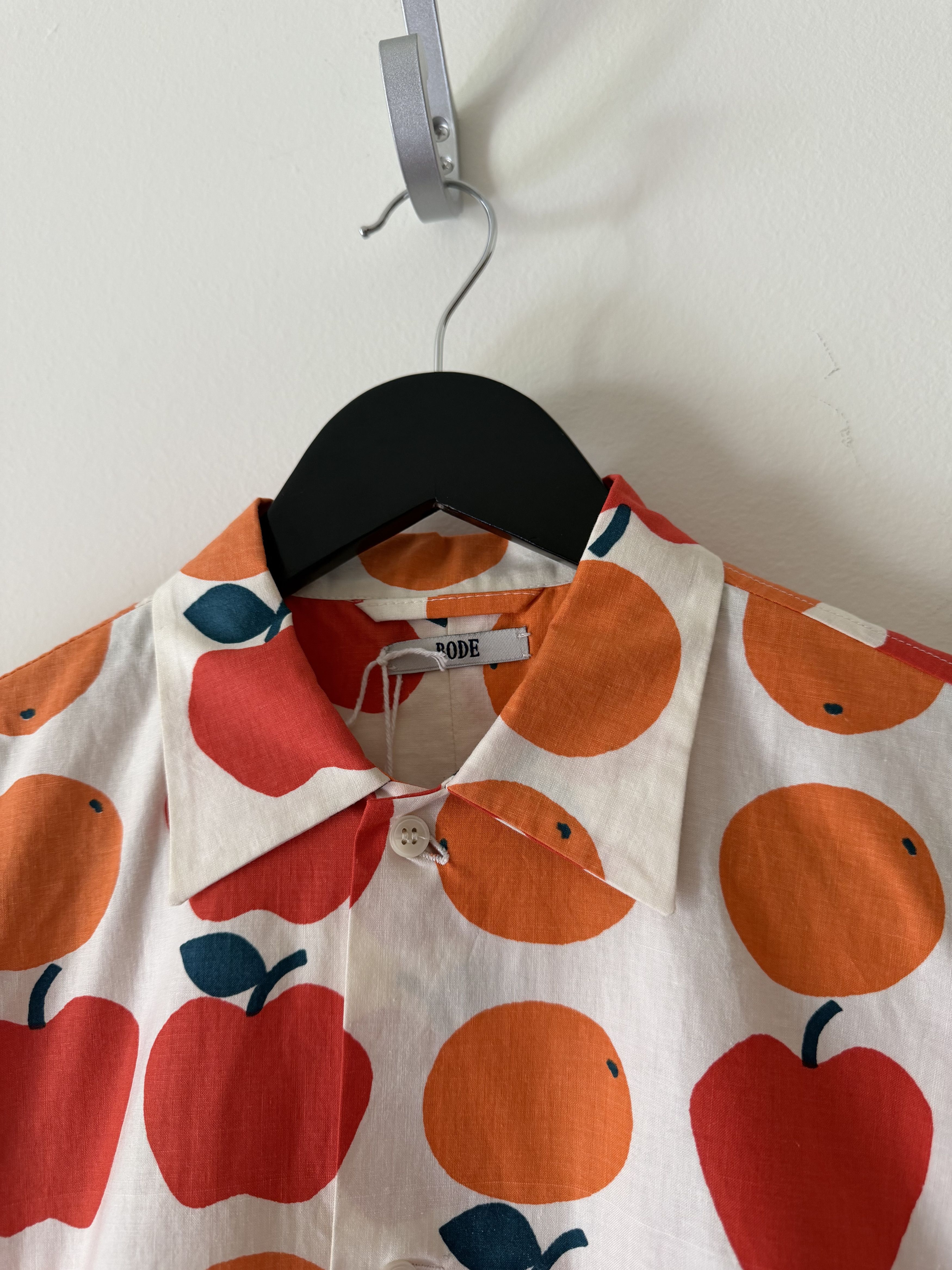 Bode Bode One Of A Kind Tablecloth Shirt in White Orange Size US S / EU 44-46 / 1 - 2 Thumbnail