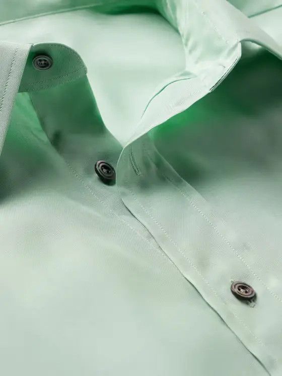 Tom Ford o1loc1c0724 HBBJ01 Silk-Blend Satin Shirt in Light Green Size US M / EU 48-50 / 2 - 4 Thumbnail