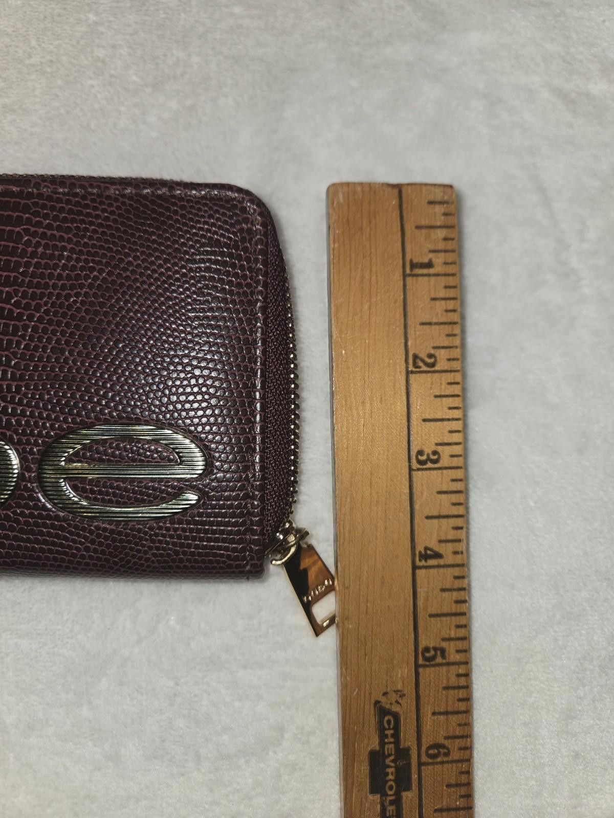 Bebe Bebe Fabiola Stamped Lizard Continental Wallet Wine MSRP $49 Size ONE SIZE - 7 Thumbnail