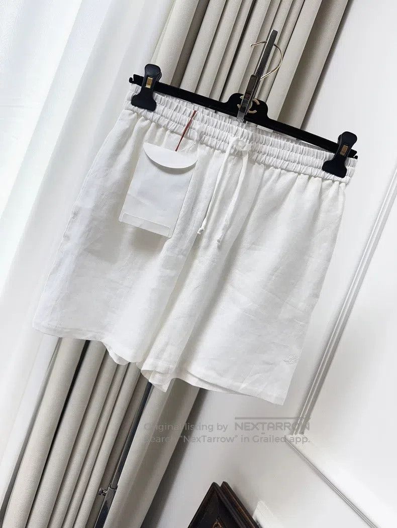 Loro Piana Loro Piana White linen mid-length shorts Size 25" / US 0 / IT 36 - 8 Thumbnail