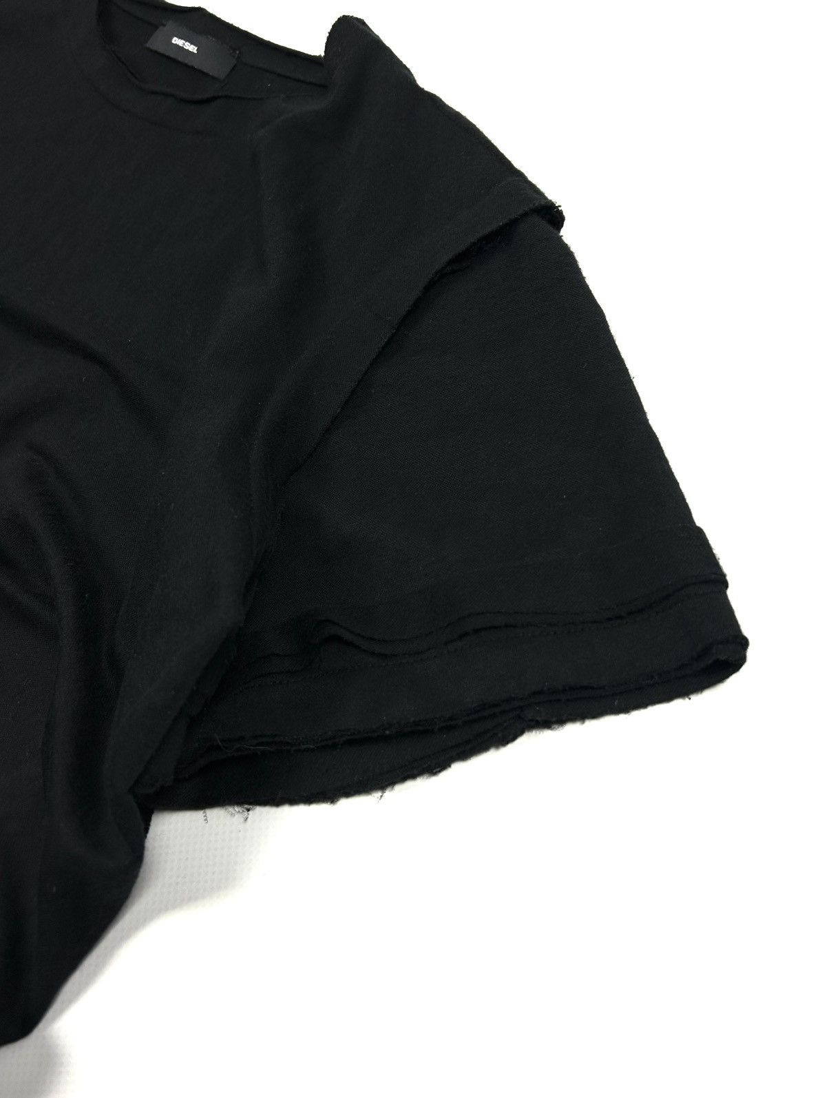 Diesel DIESEL Wmns Cropped Black Top Tee M Avant Garde Distressed Size M / US 6-8 / IT 42-44 - 6 Thumbnail