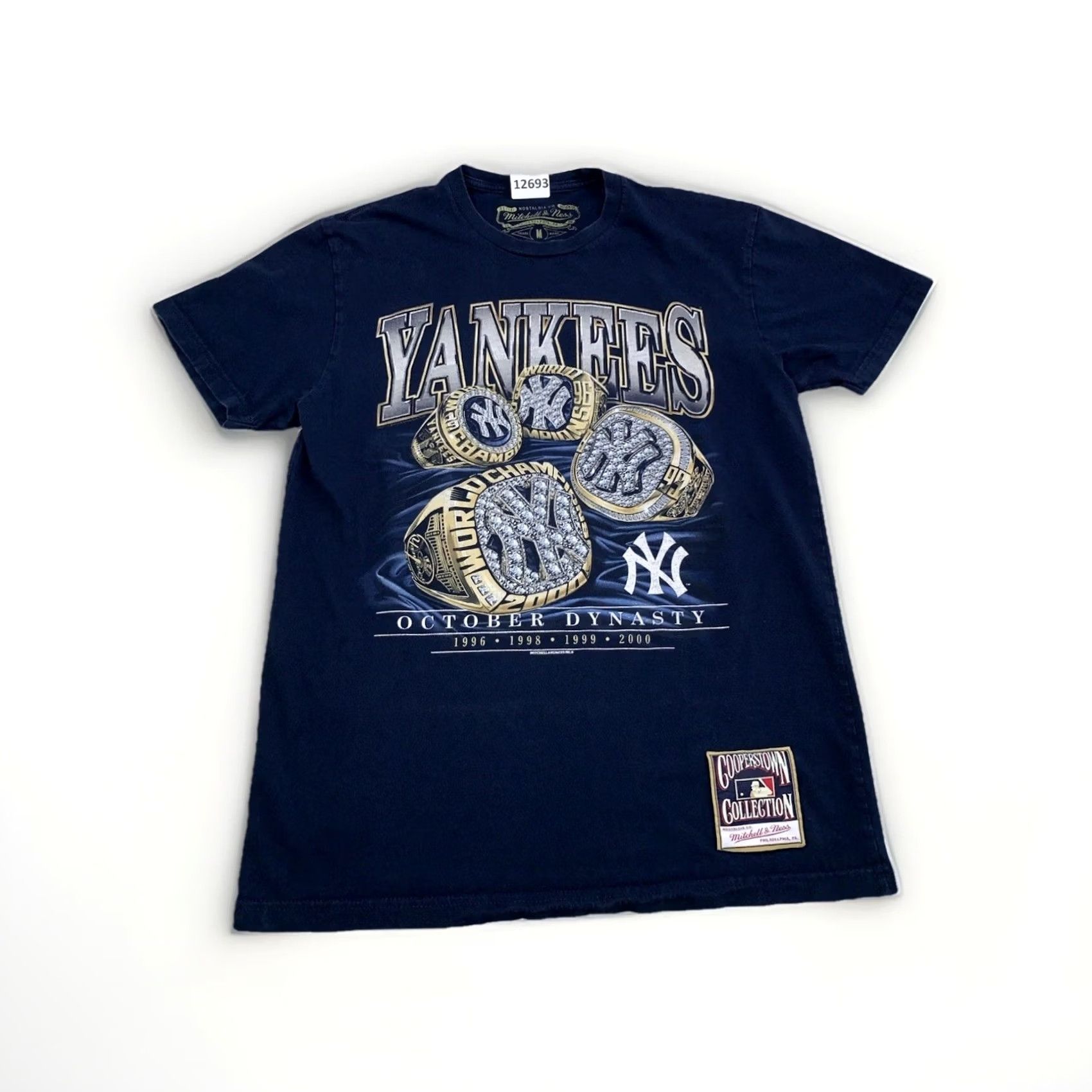 Mitchell & Ness Mitchell & Ness T-Shirt Yankees Graphic Cooperstown Collection Men’s Medium Blue Crew Neck Short Sleeve Adult M Retro 2000s Size US M / EU 48-50 / 2 - 3 Thumbnail