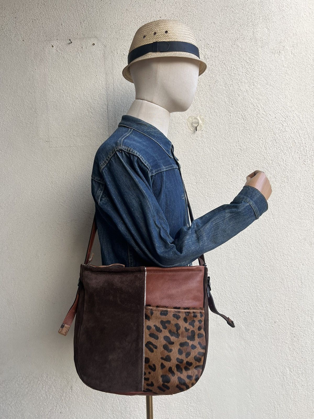 Leather Vintage Turkuabo Japan Patchwork Leather Bag Size ONE SIZE - 1 Thumbnail