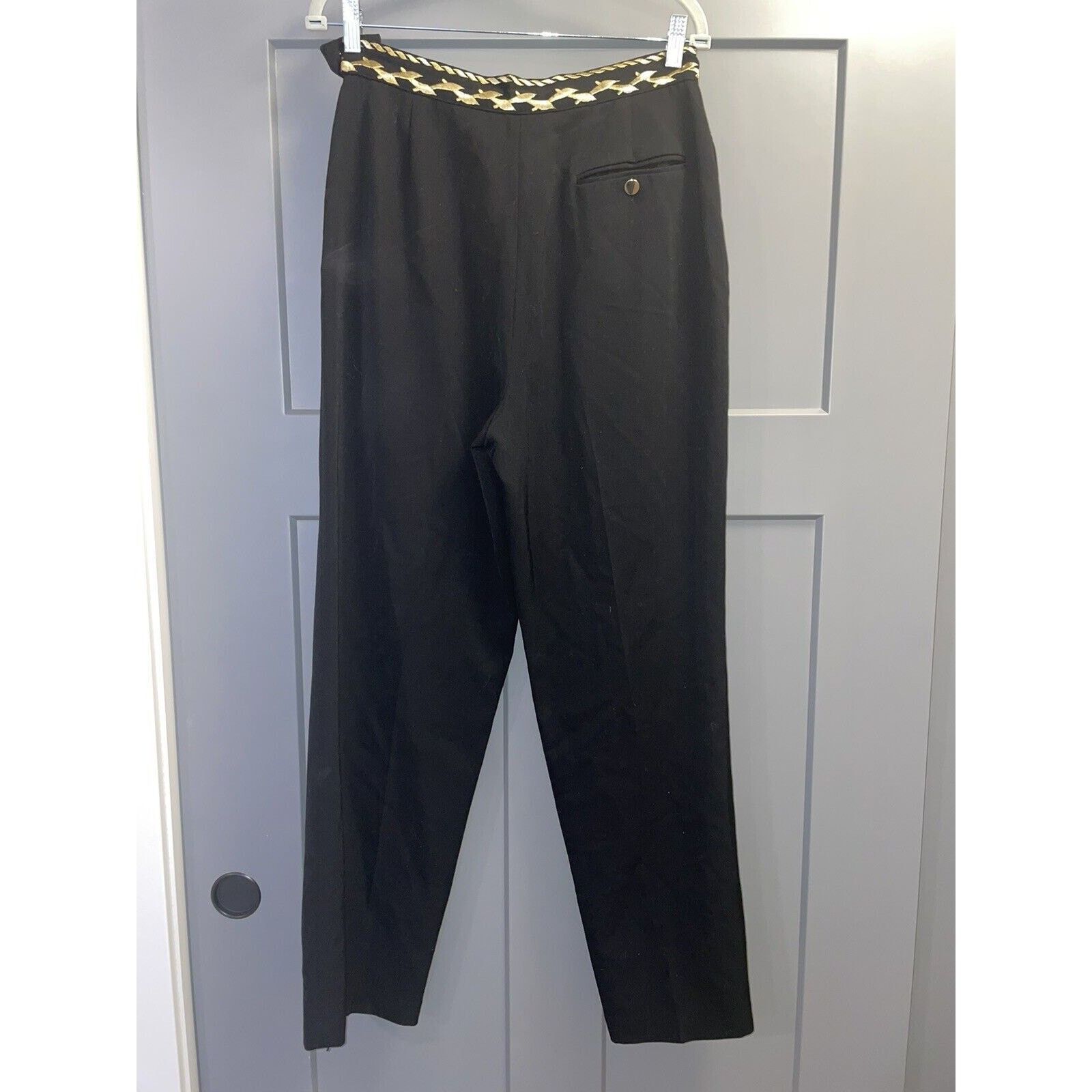 Adrianna Papell Adam Douglas X Adrianna Papell Trousers Gold Dolphins Size 34" / US 12 / IT 48 - 4 Thumbnail
