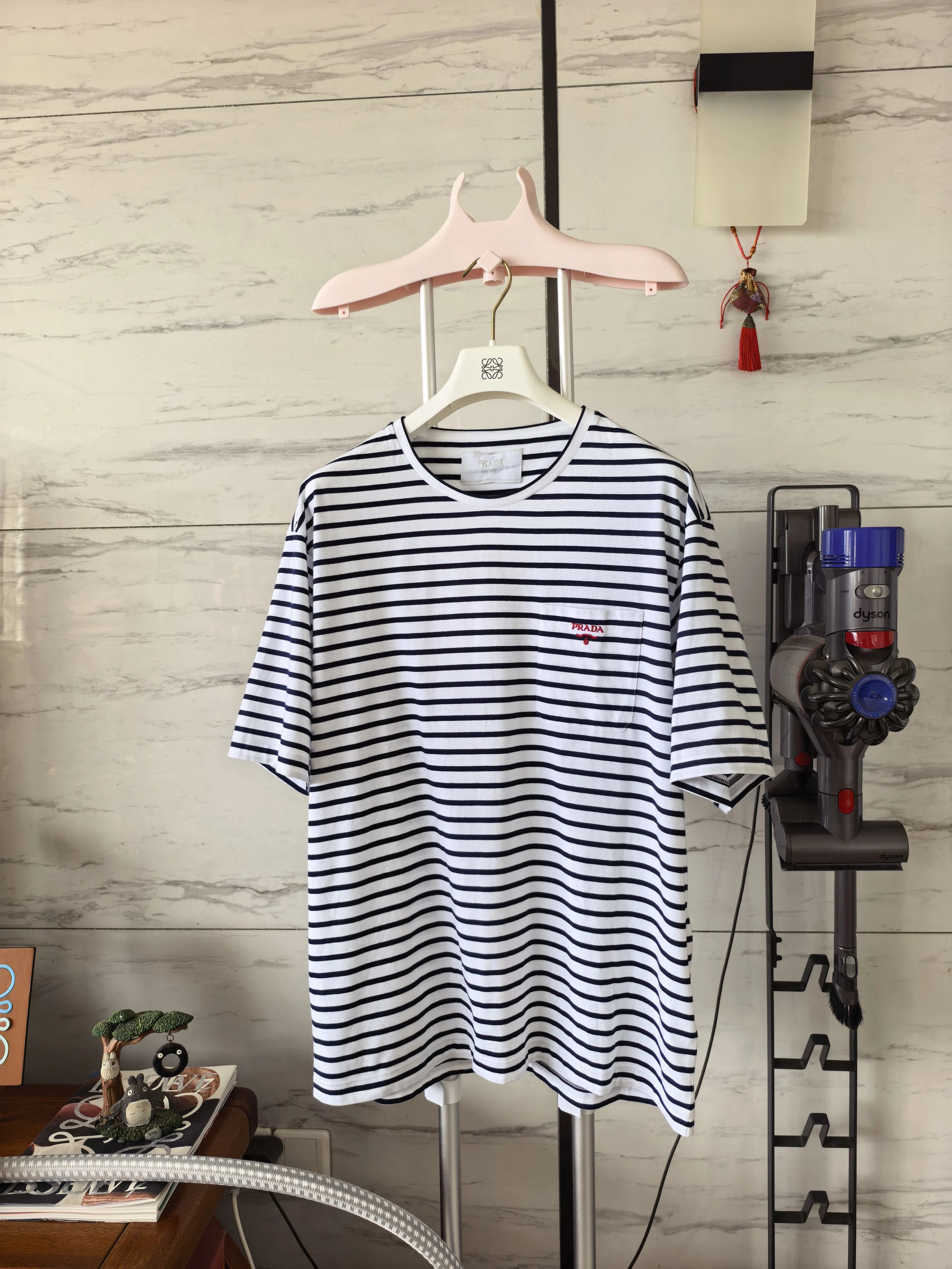 Prada Prada SS25 Striped Short Sleeve Tee XL Size US XL / EU 56 / 4 - 1 Thumbnail