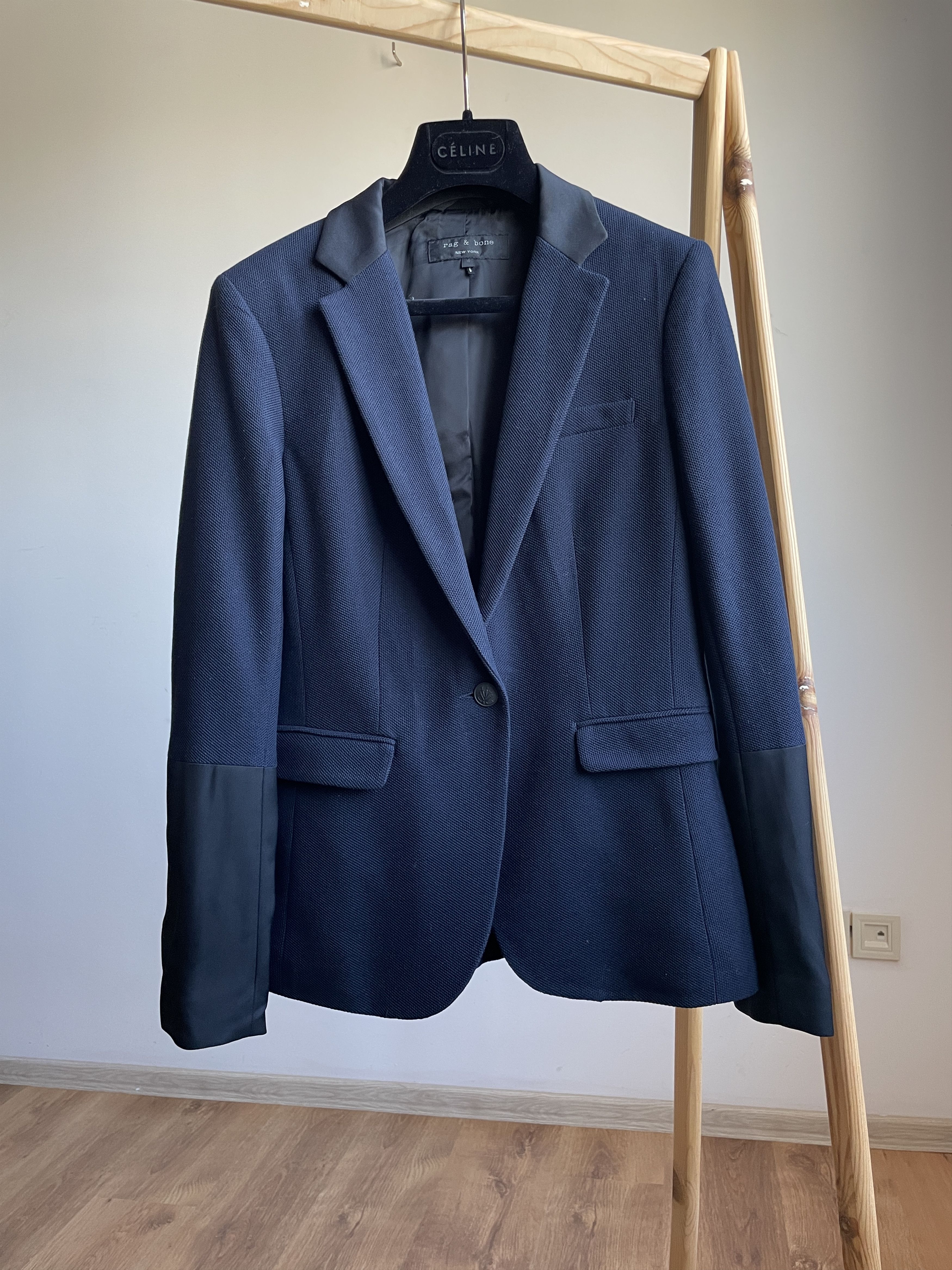 Rag & Bone Rag & Bone Made in USA Womens Pique Cotton Blazer Size S / US 4 / IT 40 - 1 Thumbnail