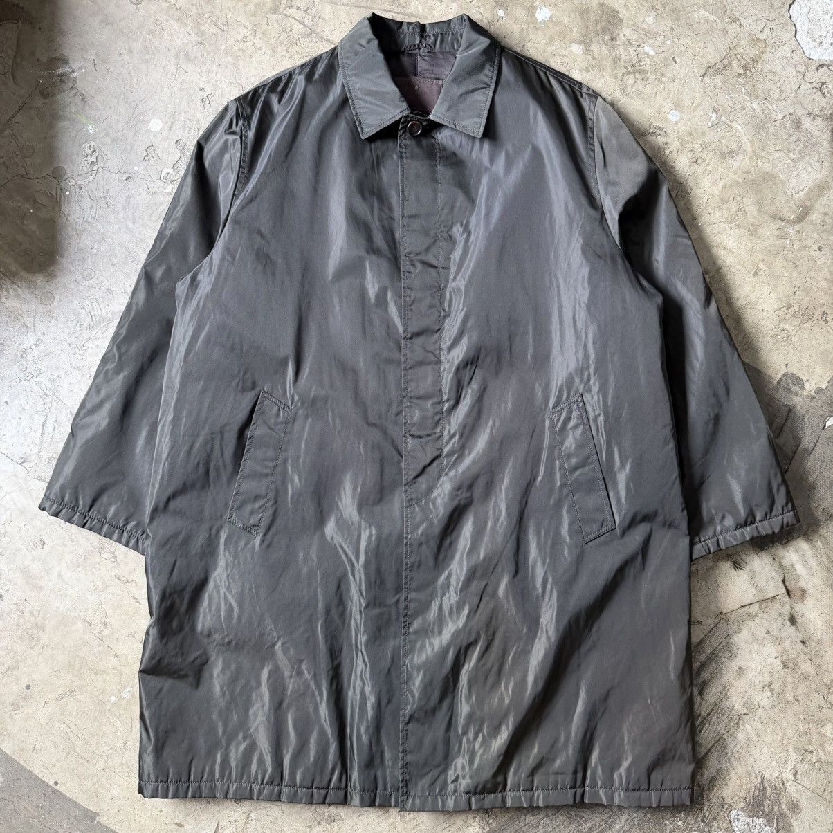 Prada Prada - Vintage Nylon Trench Coat Size US XL / EU 56 / 4 - 1 Thumbnail