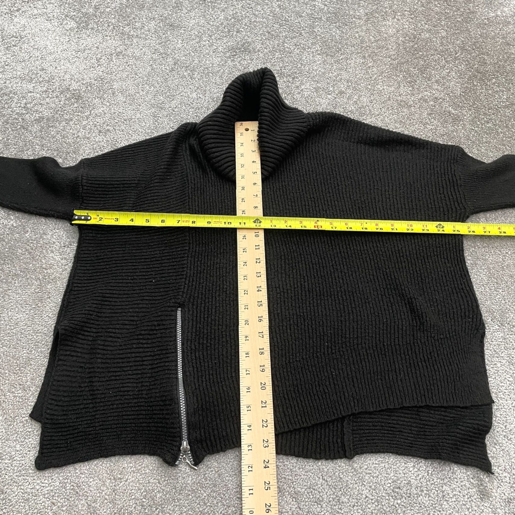 Faded Glory Faded Glory Sweater Womens L Black Turtleneck Acrylic Side Zip Pullover Knit Size L / US 10 / IT 46 - 7 Thumbnail
