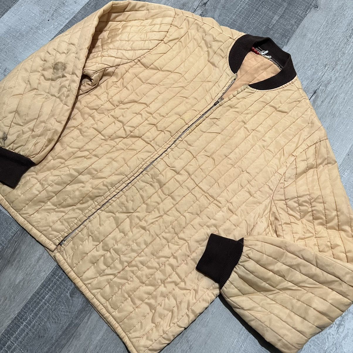 Original Montgomery × Vintage VTG Western Field Quilted Full Zip Beige Montgomery Ward Size US L / EU 52-54 / 3 - 2 Thumbnail