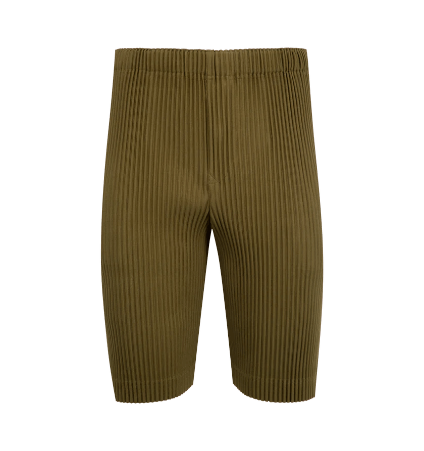 Issey Miyake o1h1sh11225 Color Pleats Shorts in Khaki Green Size US 30 / EU 46 - 1 Thumbnail