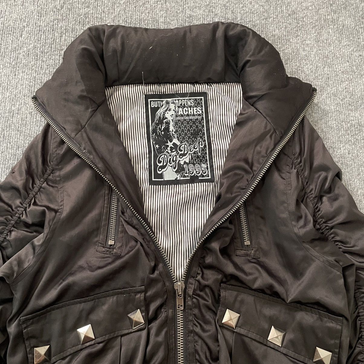 Japanese Brand Japanese Dig Deep Bomber Cropped Jacket Y2K GOA Bono Style Size L / US 10 / IT 46 - 3 Thumbnail