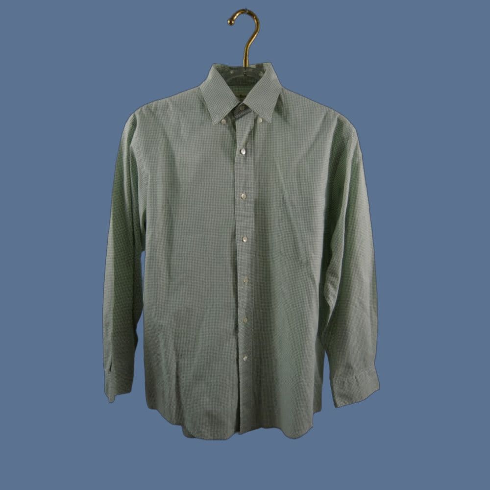 Banana Republic Banana Republic Shirt Mens L/S Green Check Cotton SZ Small Button-Down Long Sleeve Size US S / EU 44-46 / 1 - 1 Thumbnail