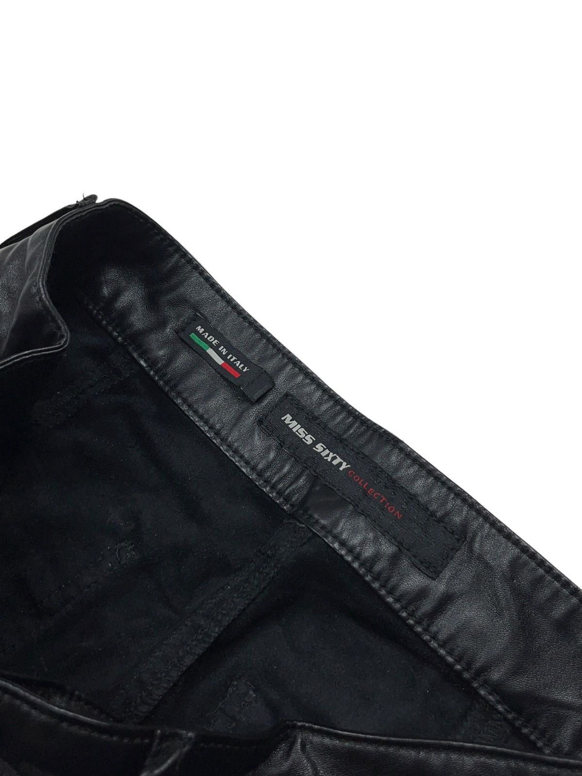 Japanese Brand Vintage Miss Sixty Faux Leather Pants Metal Logo y2k Size 25" / US 0 / IT 36 - 8 Thumbnail