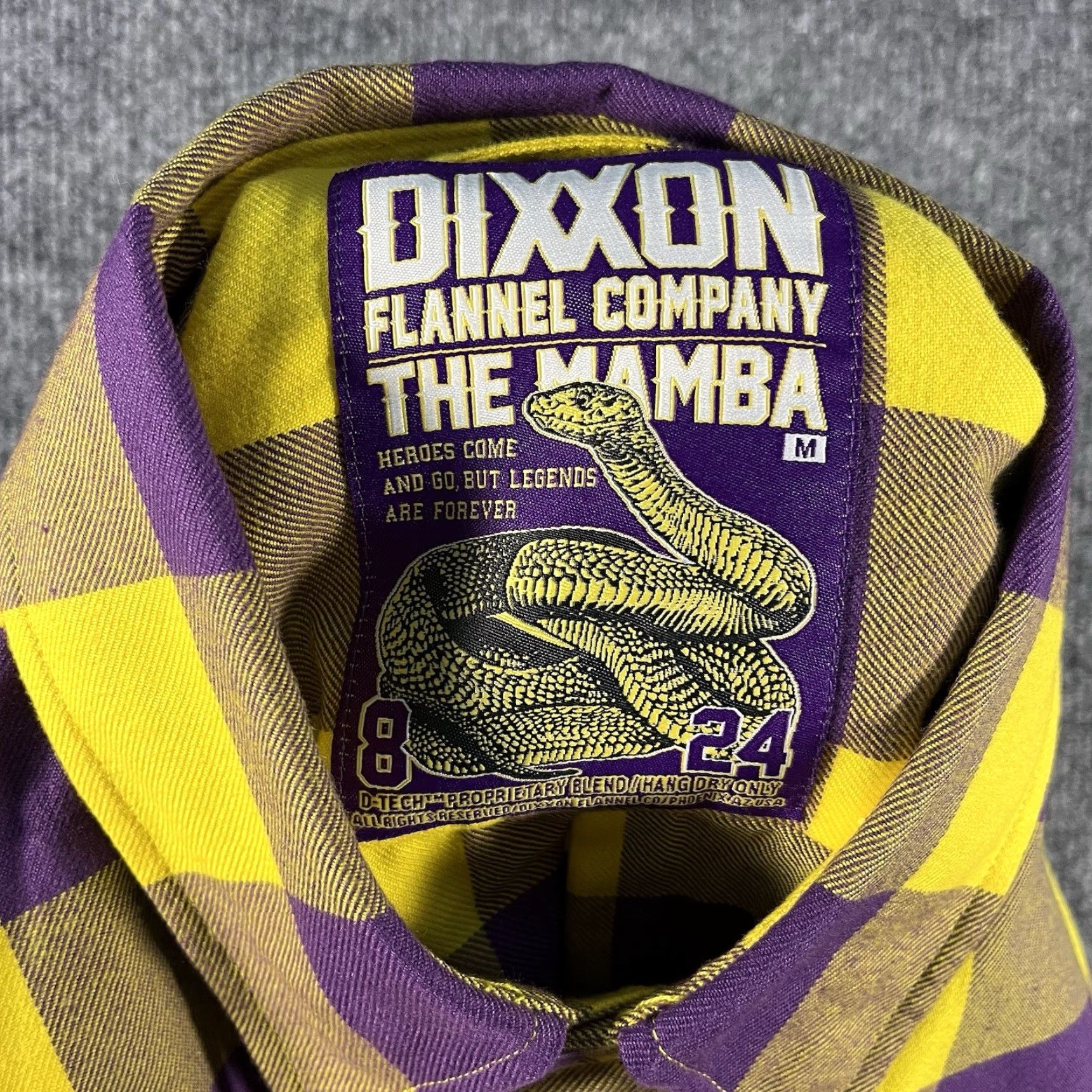 Vintage Dixxon Flannel Button-Up Mens Medium Purple Yellow Kobe Bryant Lakers The Mamba NBA Los Angeles Lakers Size US M / EU 48-50 / 2 - 4 Thumbnail