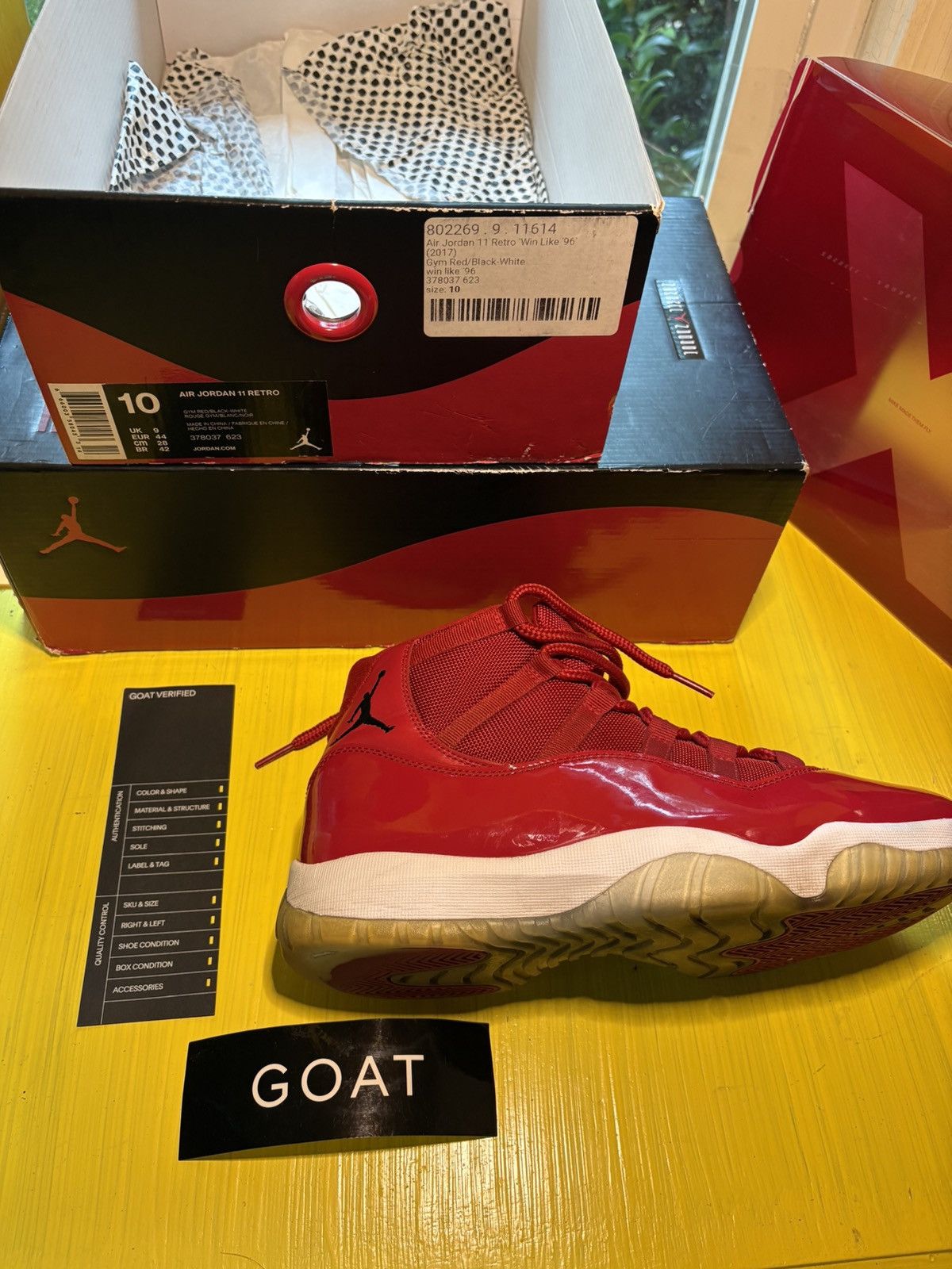 Nike Nike Air Jordan 11 Retro Win Like ‘96 Men’s Size 10 with Box Size US 10 / EU 43 - 4 Thumbnail