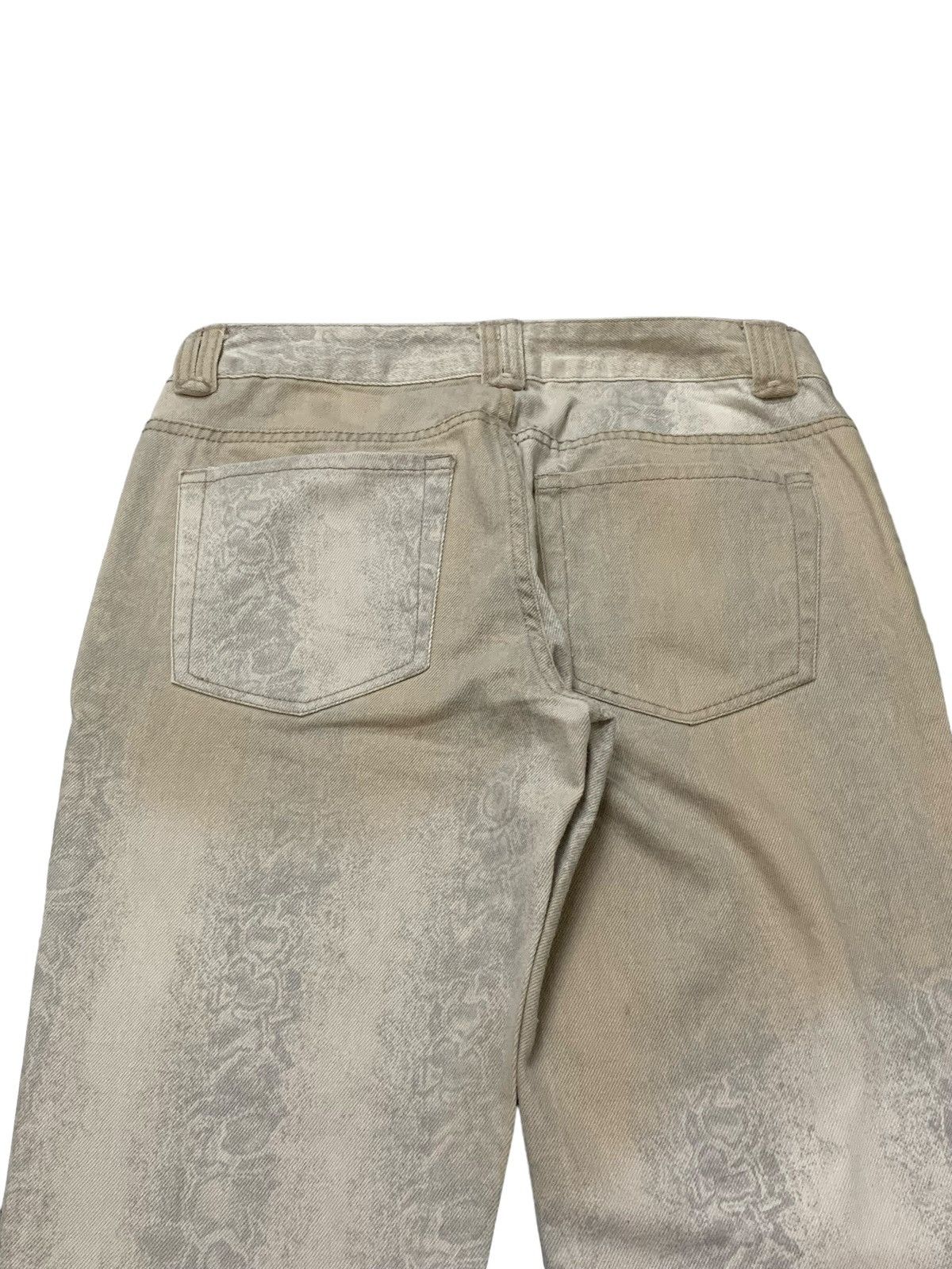 Hysteric Glamour × Japanese Brand Metro 7 Japan Albino Python Snake Pattern Flared Jeans Size US 29 - 9 Thumbnail