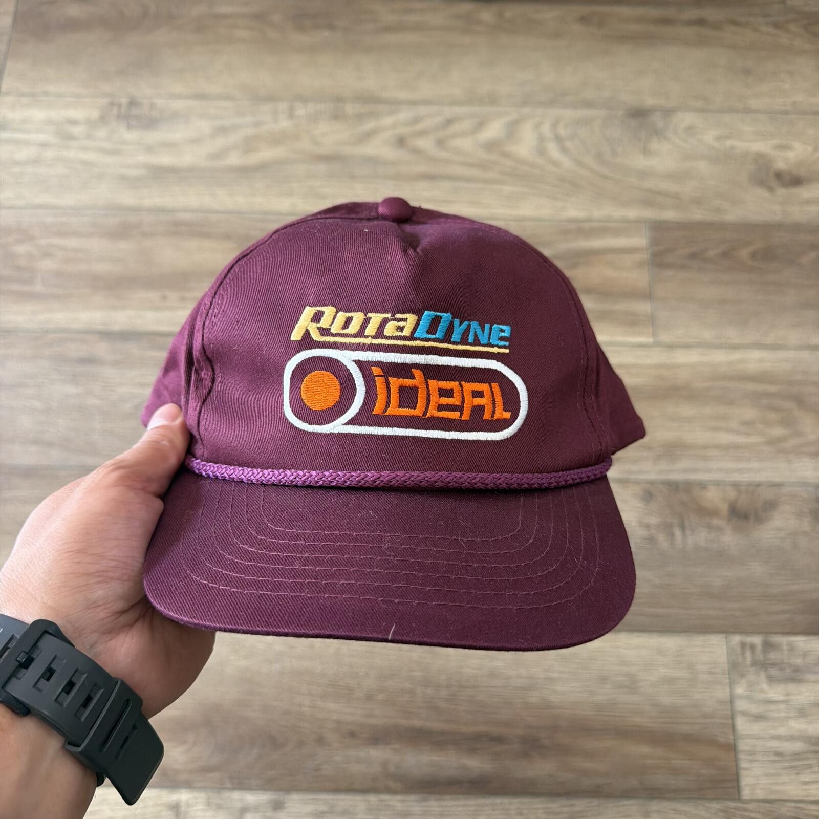Other Vintage 90s RotaDyne ideal Maroon Snapback Rope Hat Size ONE SIZE - 1 Thumbnail