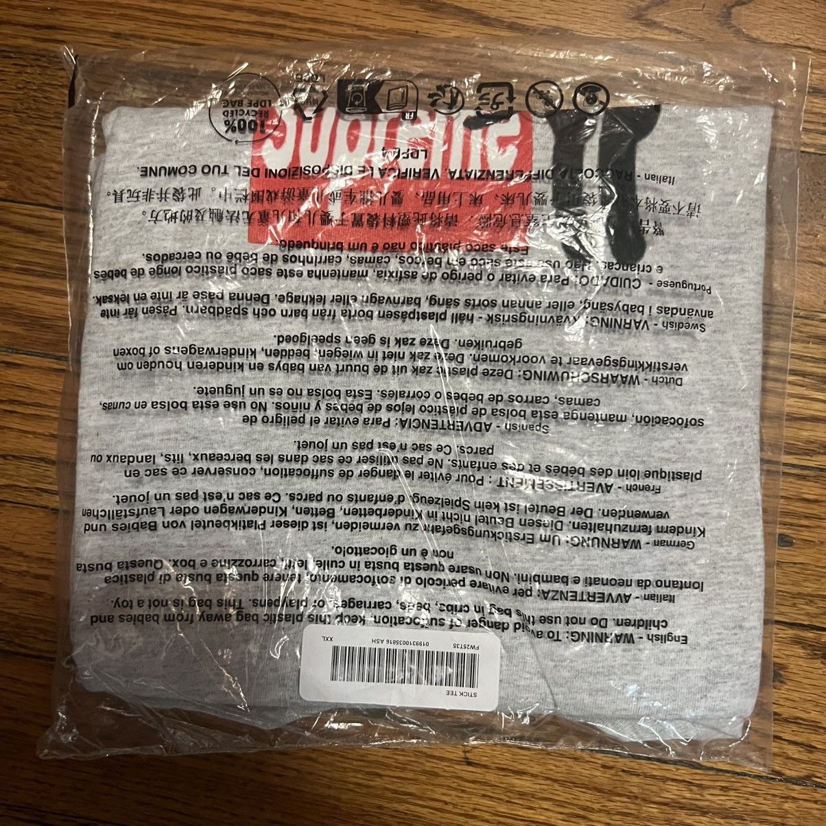 Supreme Supreme Stick Tee Heather Gray Size: XXL Size US XXL / EU 58 / 5 - 4 Thumbnail
