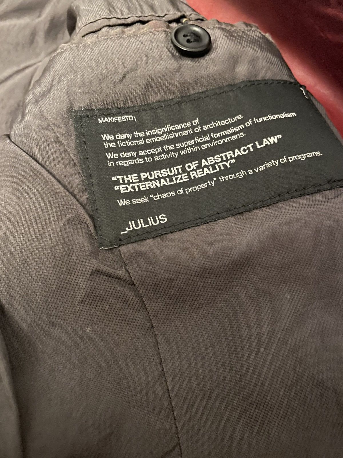 Julius Red Leather Biker Jacket Size US S / EU 44-46 / 1 - 3 Thumbnail