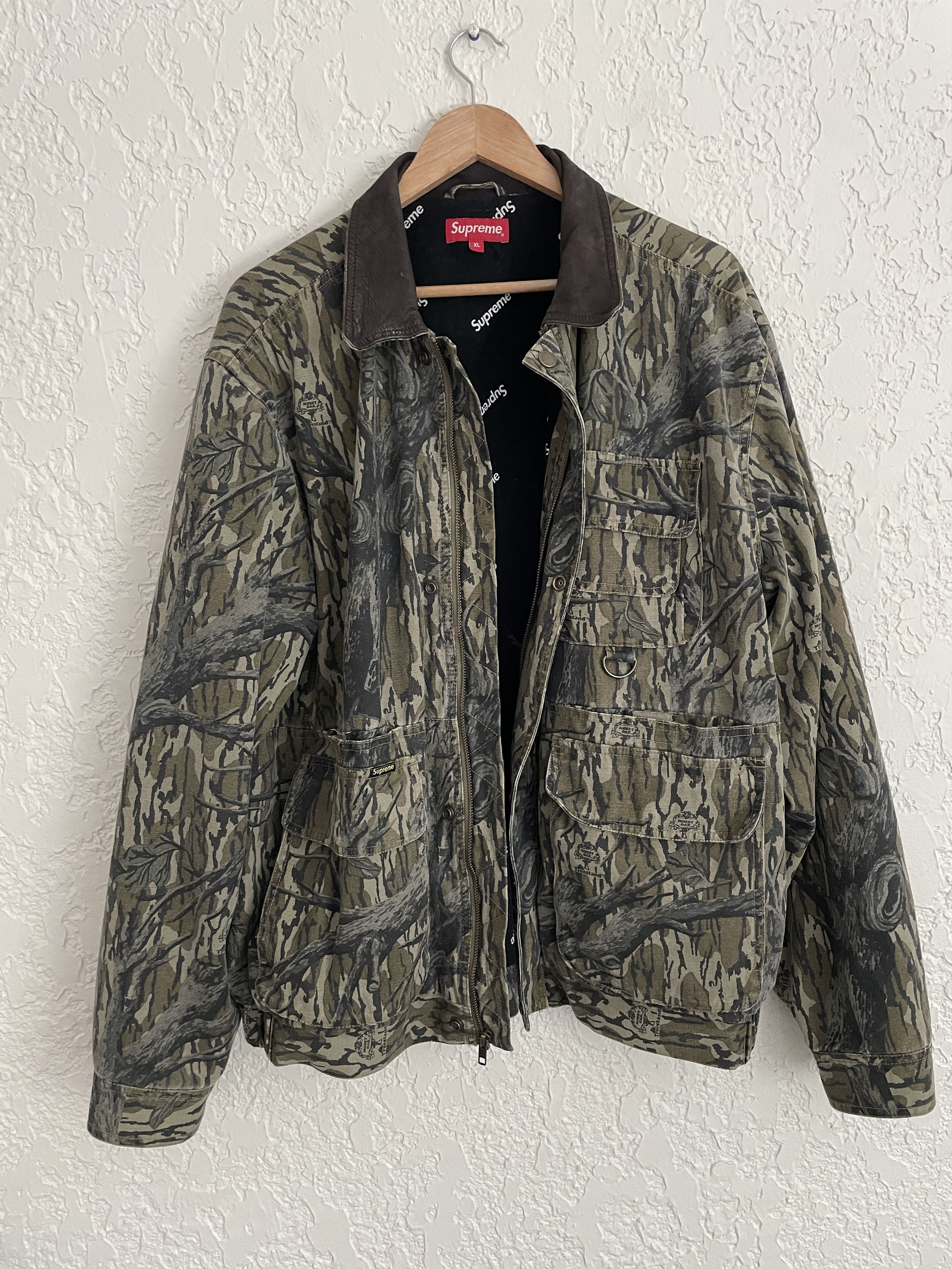 Supreme 🔥 Supreme® x Mossy Oak® RARE Leather Collar Field Jacket Size US XL / EU 56 / 4 - 11 Thumbnail