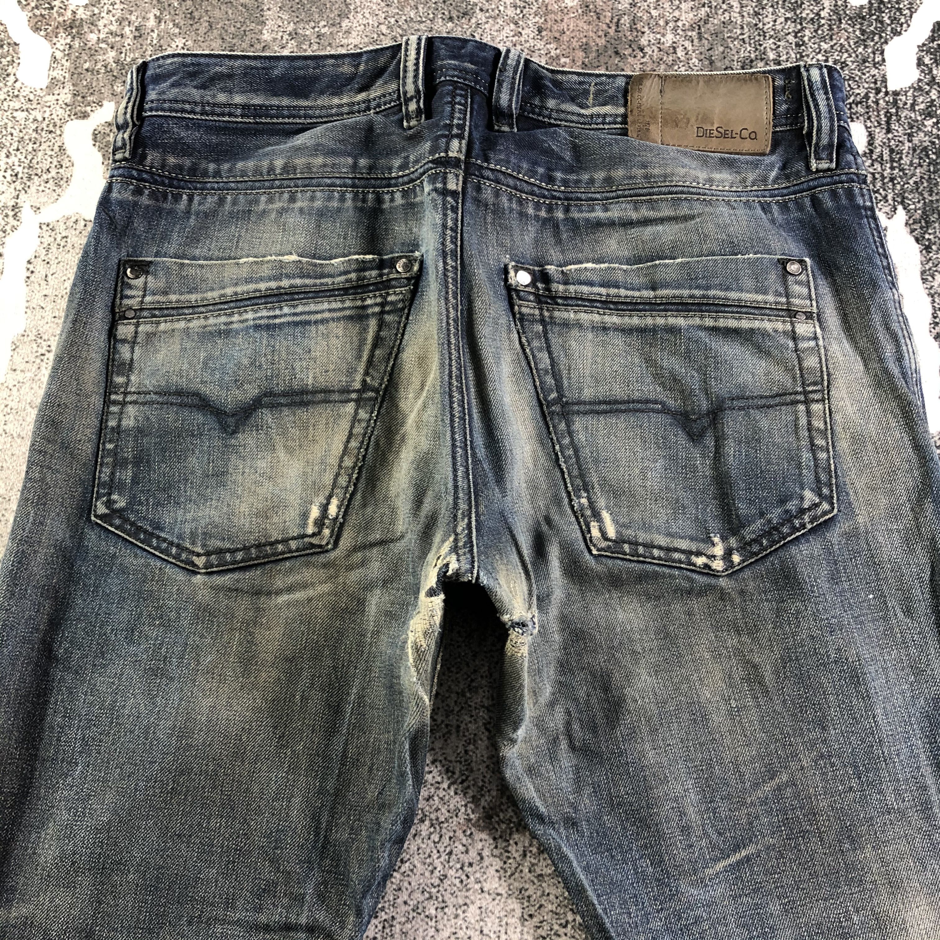 Diesel Distress Diesel Jeans Rusty Blue Denim KJ2561 Size US 31 - 4 Thumbnail