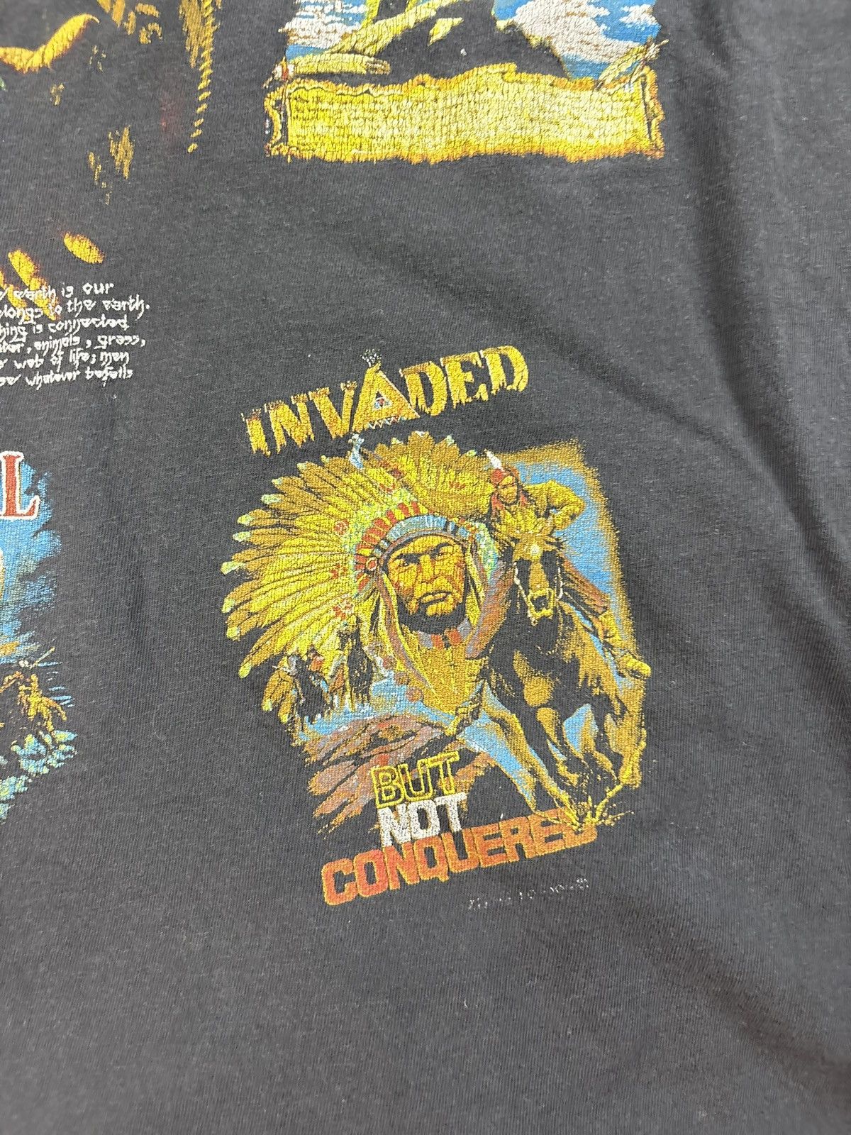 Native Vintage 1990s Native American Free Spirit T-Shirt Size US L / EU 52-54 / 3 - 3 Thumbnail