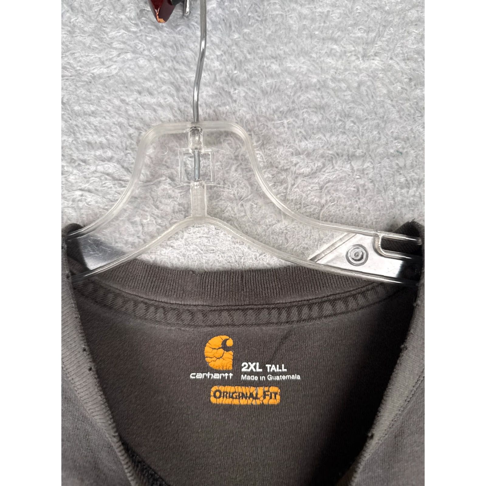 Carhartt Carhartt Shirt Men 2XL Gray Long Sleeve Pocket Crew Neck Cotton Knit All Seasons Pocket Carhartt Men'S K87 2XL Tall Womens? Wait. Size US XXL / EU 58 / 5 - 7 Thumbnail