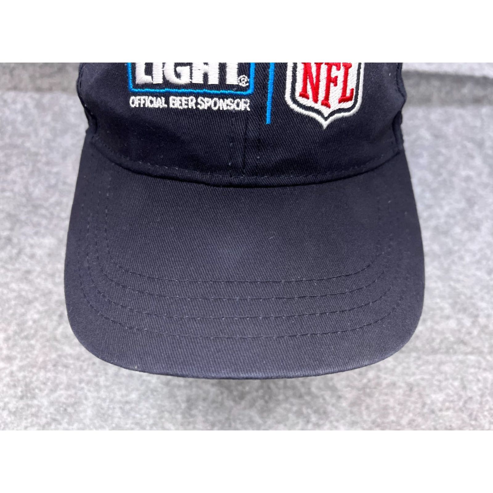 Budweiser Budweiser NFL Sponsor Hat Cap Snap Back Adult Blue White Bud Light Vendor Unifor Hat Cap Navy Blue White Vintage No N/A Size ONE SIZE - 3 Thumbnail