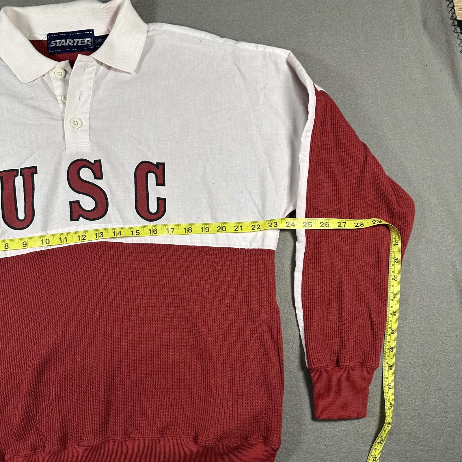 Starter Starter Men Long Sleeve Polo Shirt Waffle knit USC L red Size US L / EU 52-54 / 3 - 5 Thumbnail