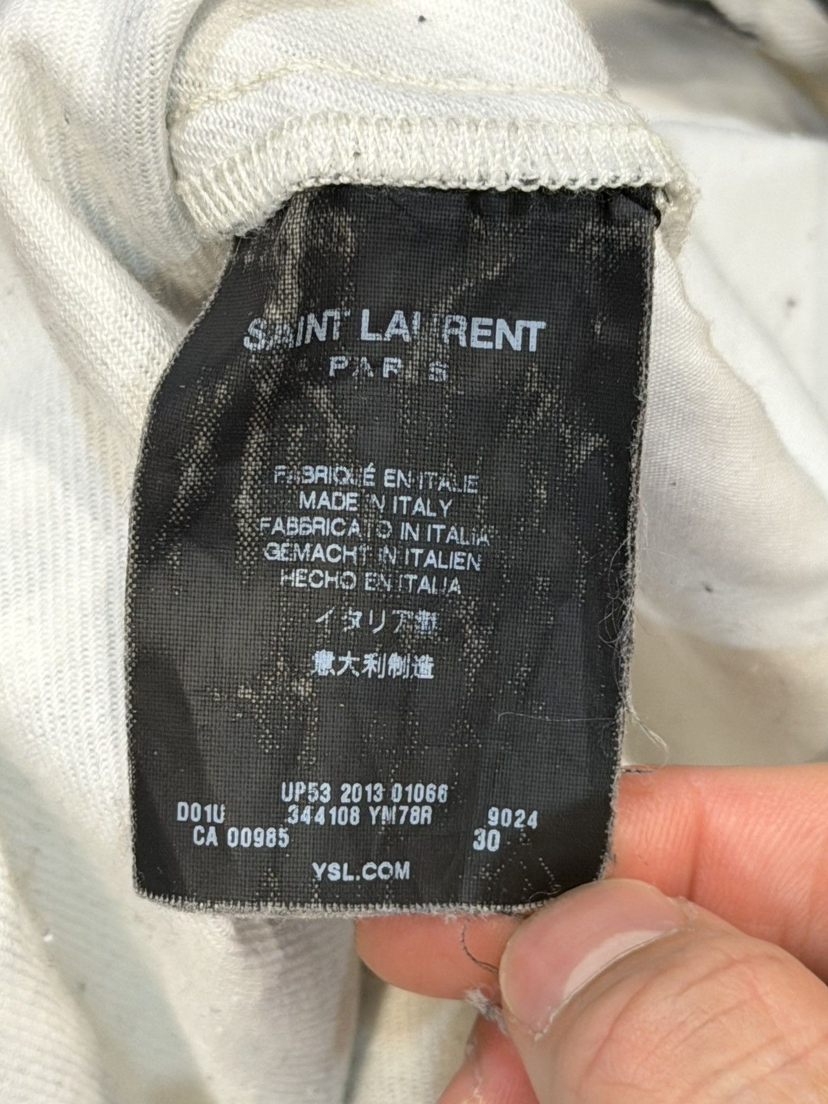 Saint Laurent Paris SS14 Tiger D02 Denim Jeans 30 Size US 31 - 6 Thumbnail