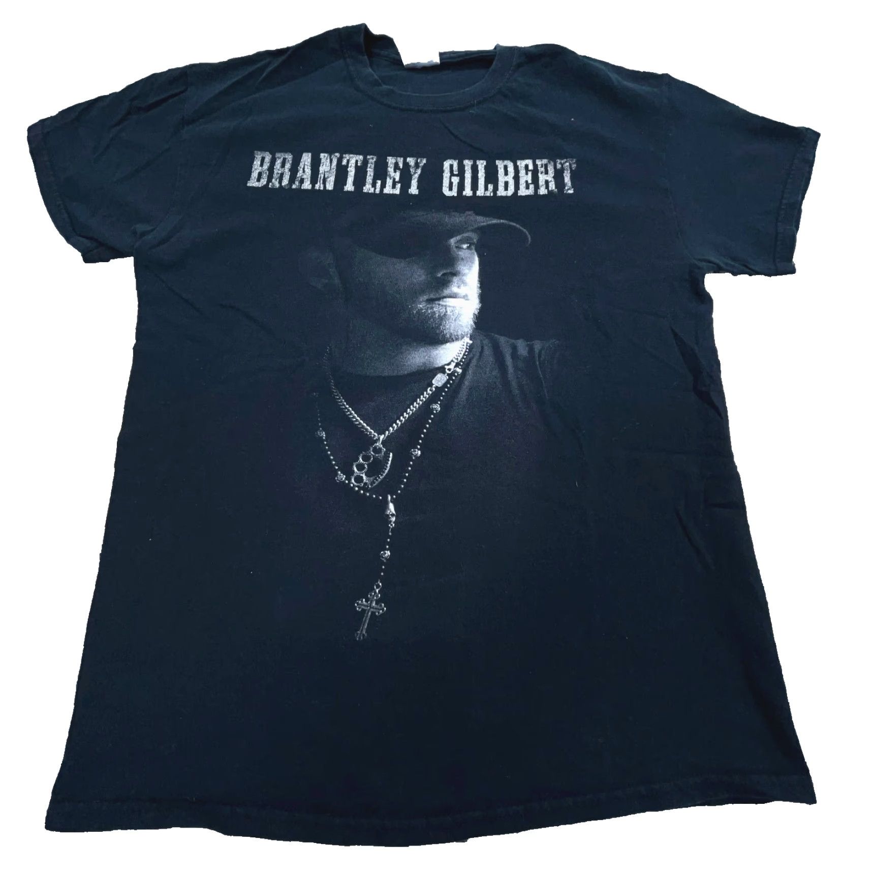 Gildan Brantley Gilbert Shirt Men Medium Black Tee Concert Music Band 2014 Gildan Short Sleeve Crew Neck Logo Size US M / EU 48-50 / 2 - 2 Thumbnail
