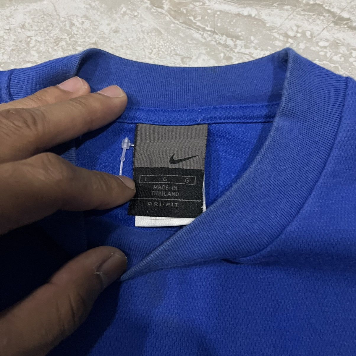 Nike × Vintage Vintage Nike Totti 10 Centre Swoosh Blue T-shirt Size US L / EU 52-54 / 3 - 6 Thumbnail