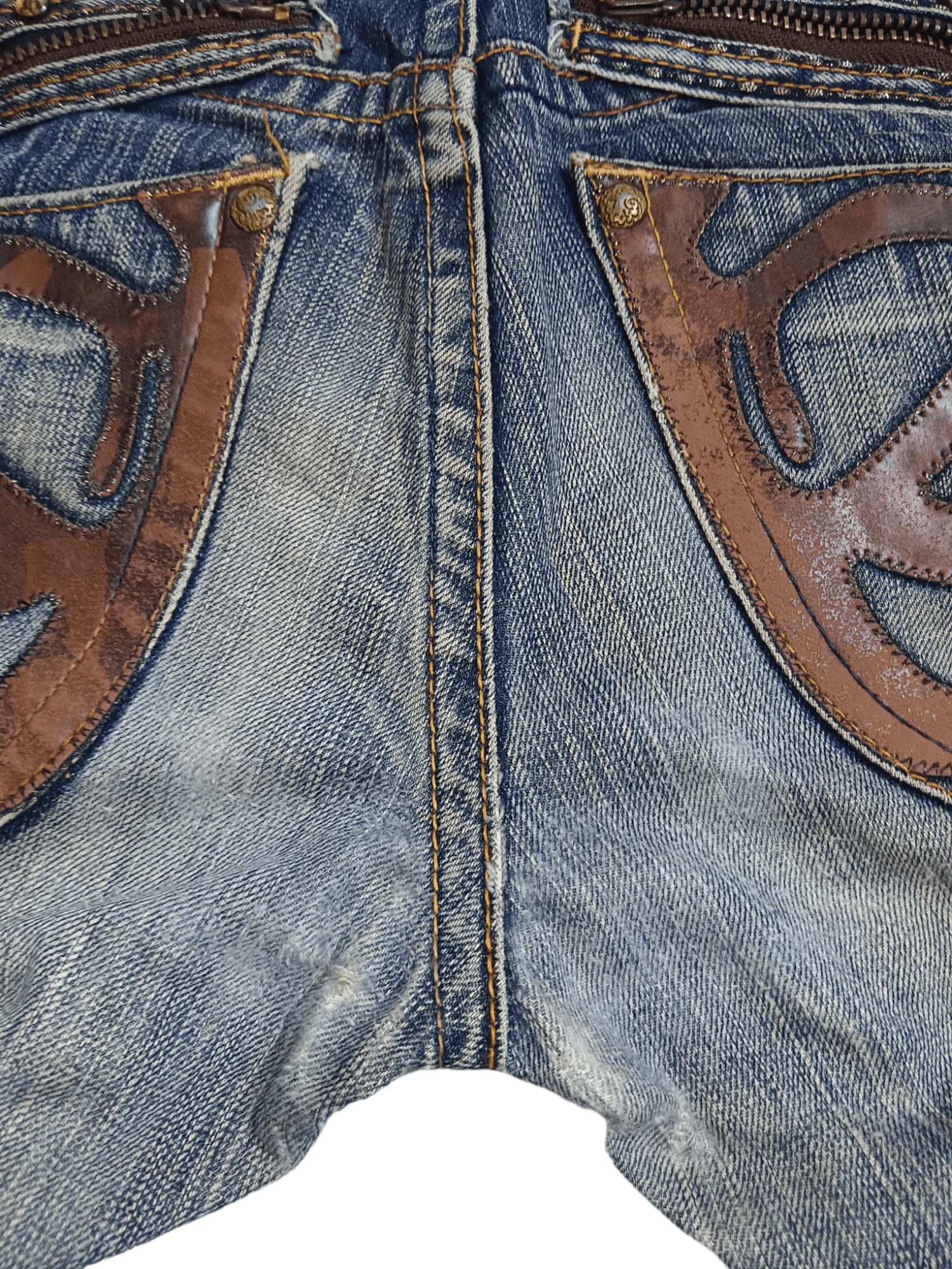 If Six Was Nine × Japanese Brand × Le Grande Bleu (L.G.B.) Redpepper Seditionaries Rusty Distressed Flare Jeans Size US 28 / EU 44 - 7 Thumbnail