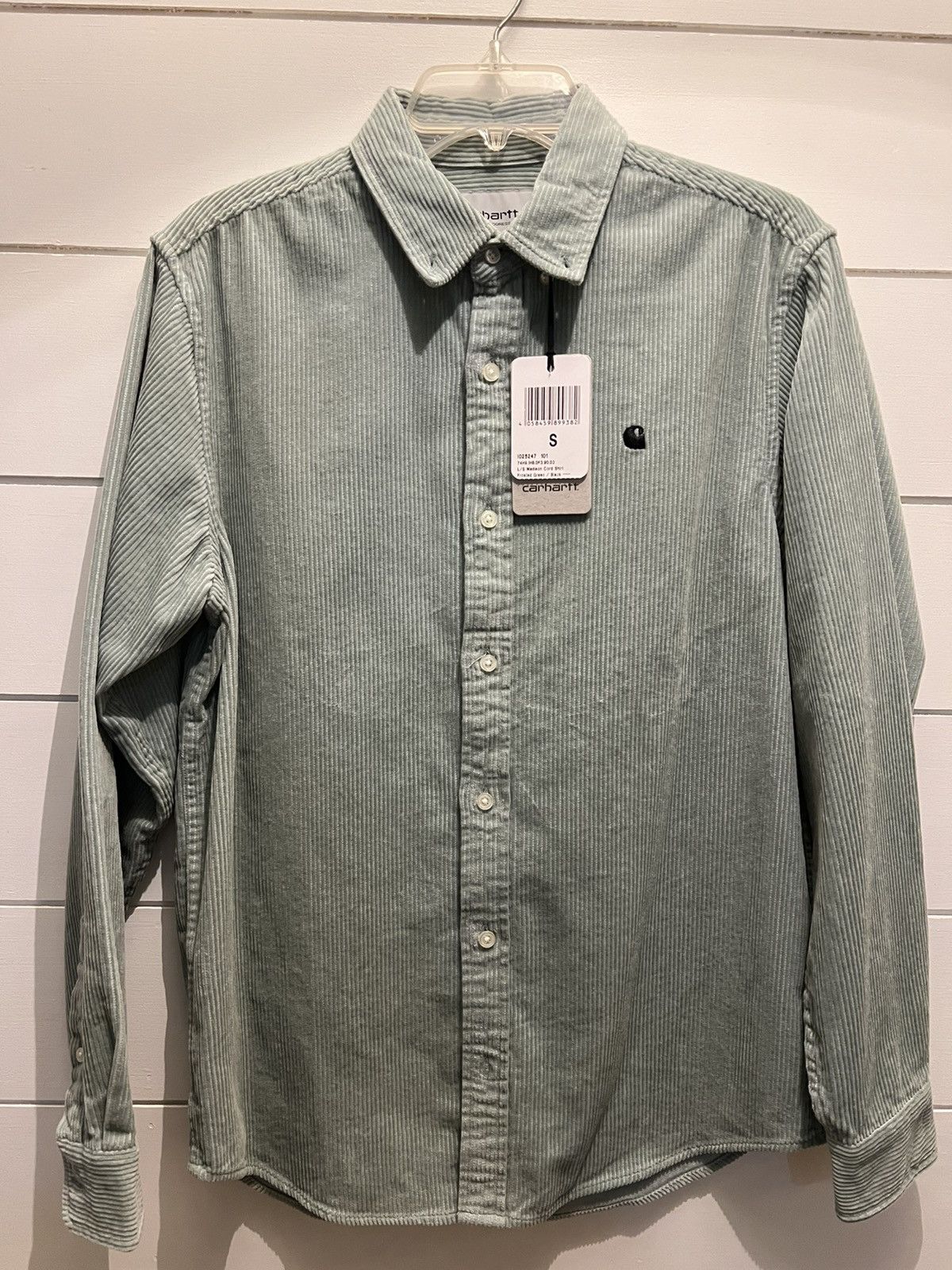 image of Carhartt Wip Carhart Wip Corduroy Shirt in Green, Men's (Size Small)