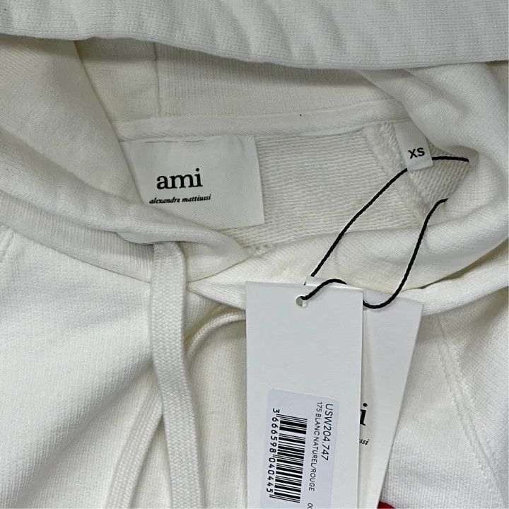 AMI AMIPARIS Red Heart Hoodie for Casual Wear -2507 Size US XS / EU 42 / 0 - 5 Thumbnail