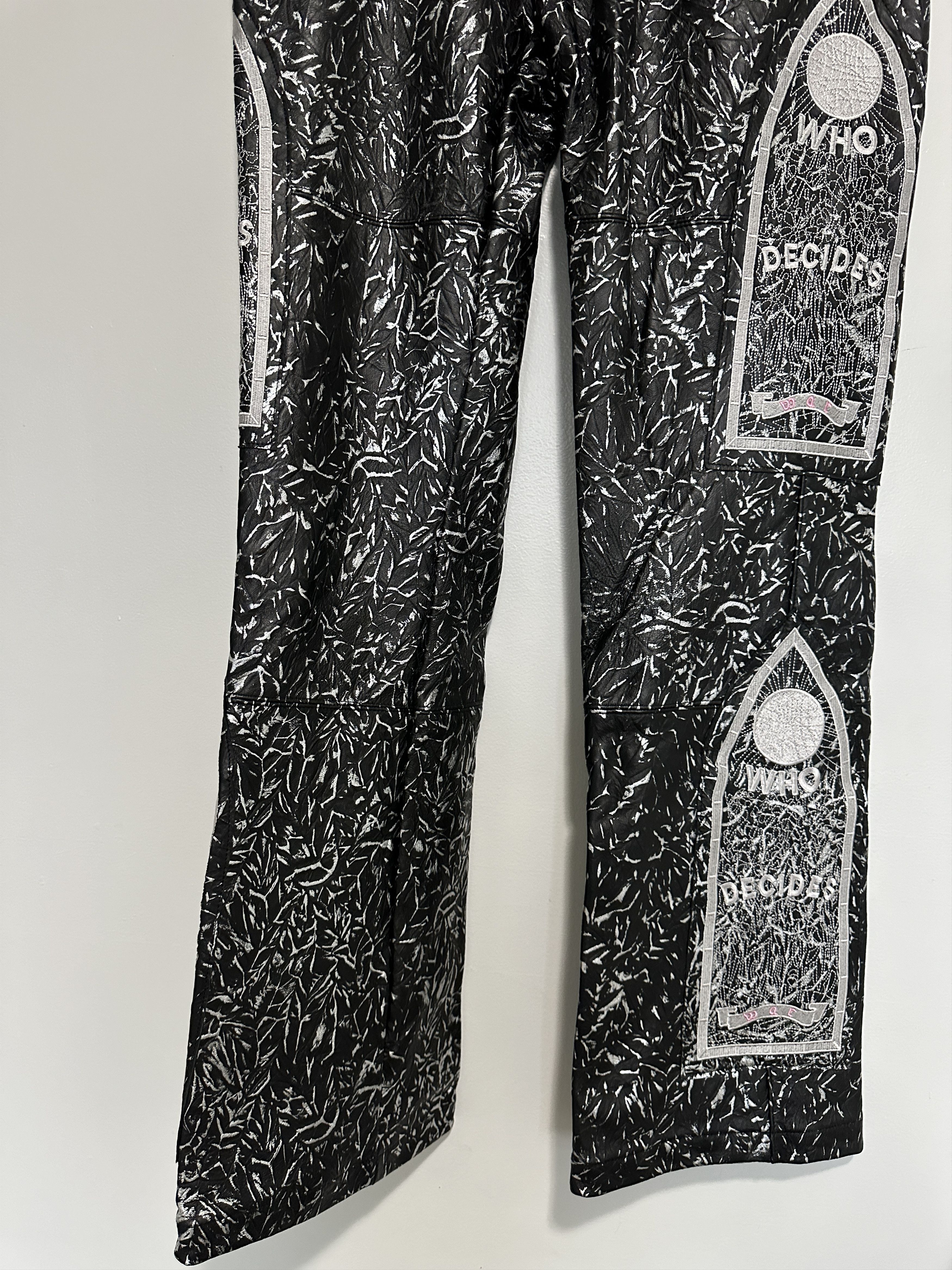Who Decides War Who Decides War Black Leather Foil Pants NEW 36 Size US 36 / EU 52 - 7 Thumbnail