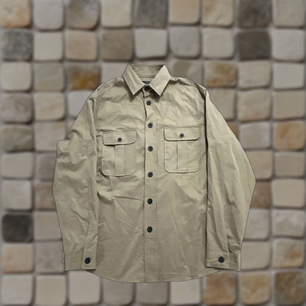 Zara Zara Button-Up Shirt Mens M Brown Flannel Wool Pockets Pleated Casual Fall Winter Spring Size US M / EU 48-50 / 2 - 1 Thumbnail