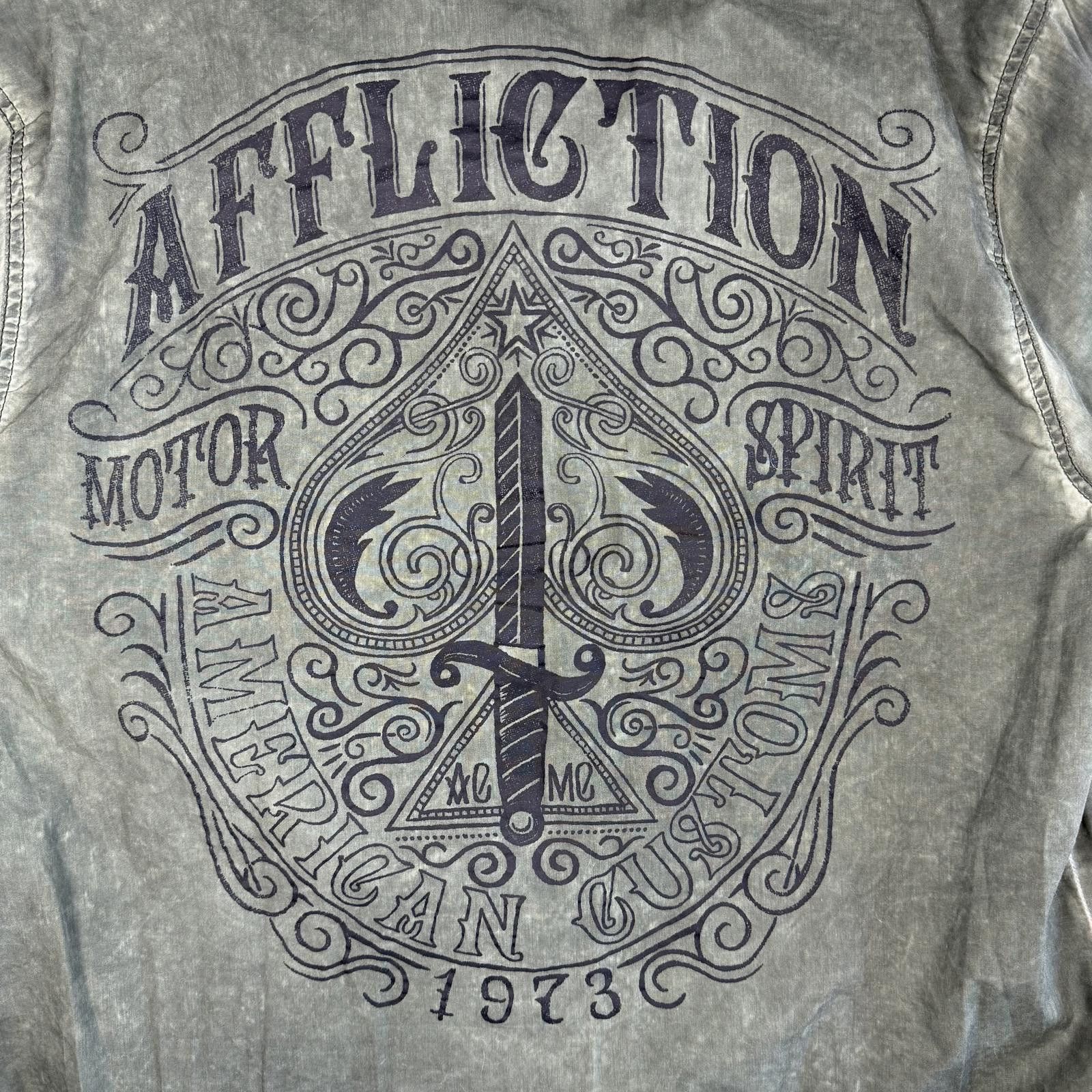 Affliction Affliction Motor Spirit Button Up Shirt XL Green Size US XL / EU 56 / 4 - 7 Thumbnail