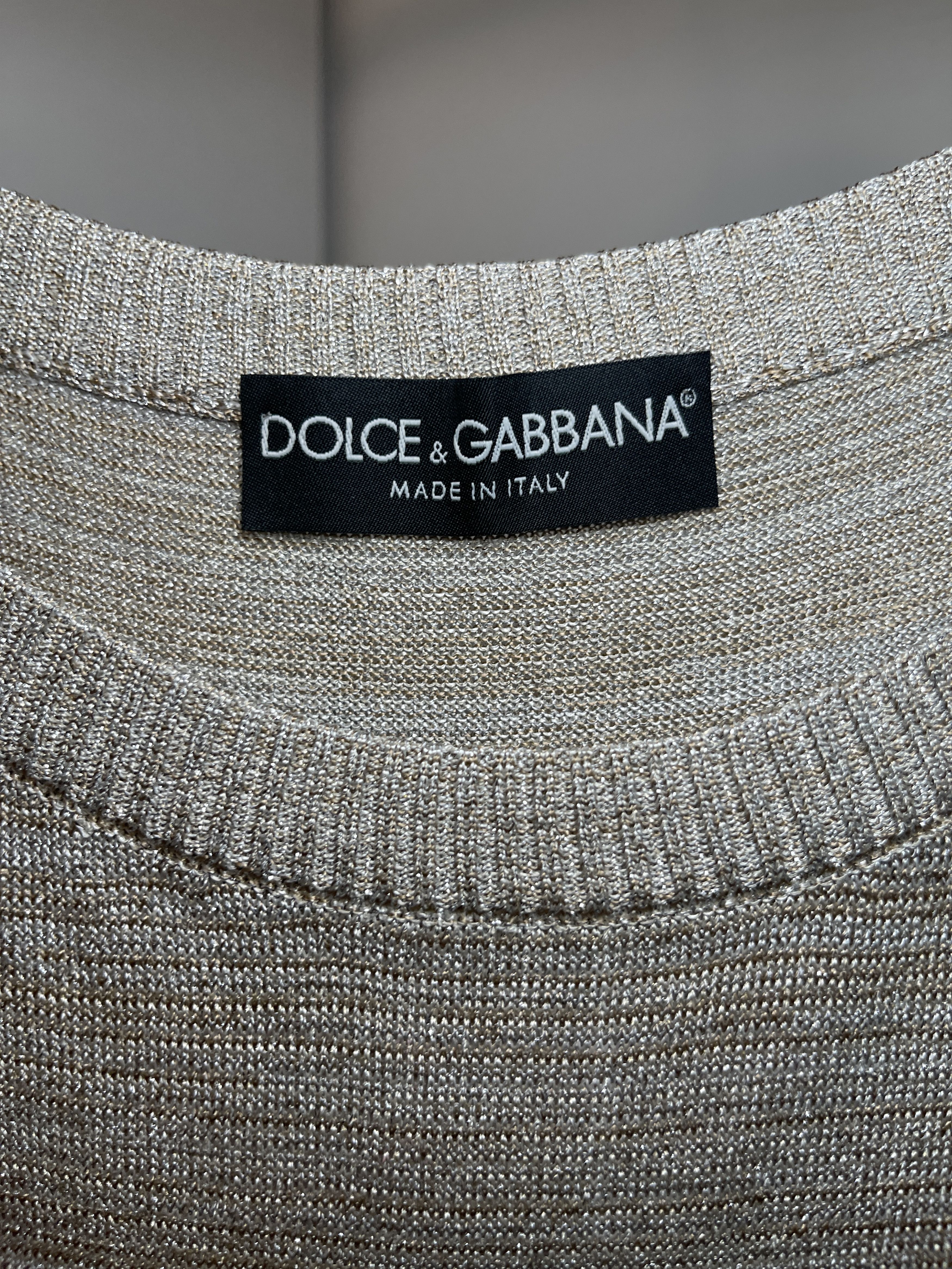 Dolce & Gabbana Dolce & Gabbana Metallic Mini Dress Size XS / US 0-2 / IT 36-38 - 2 Thumbnail