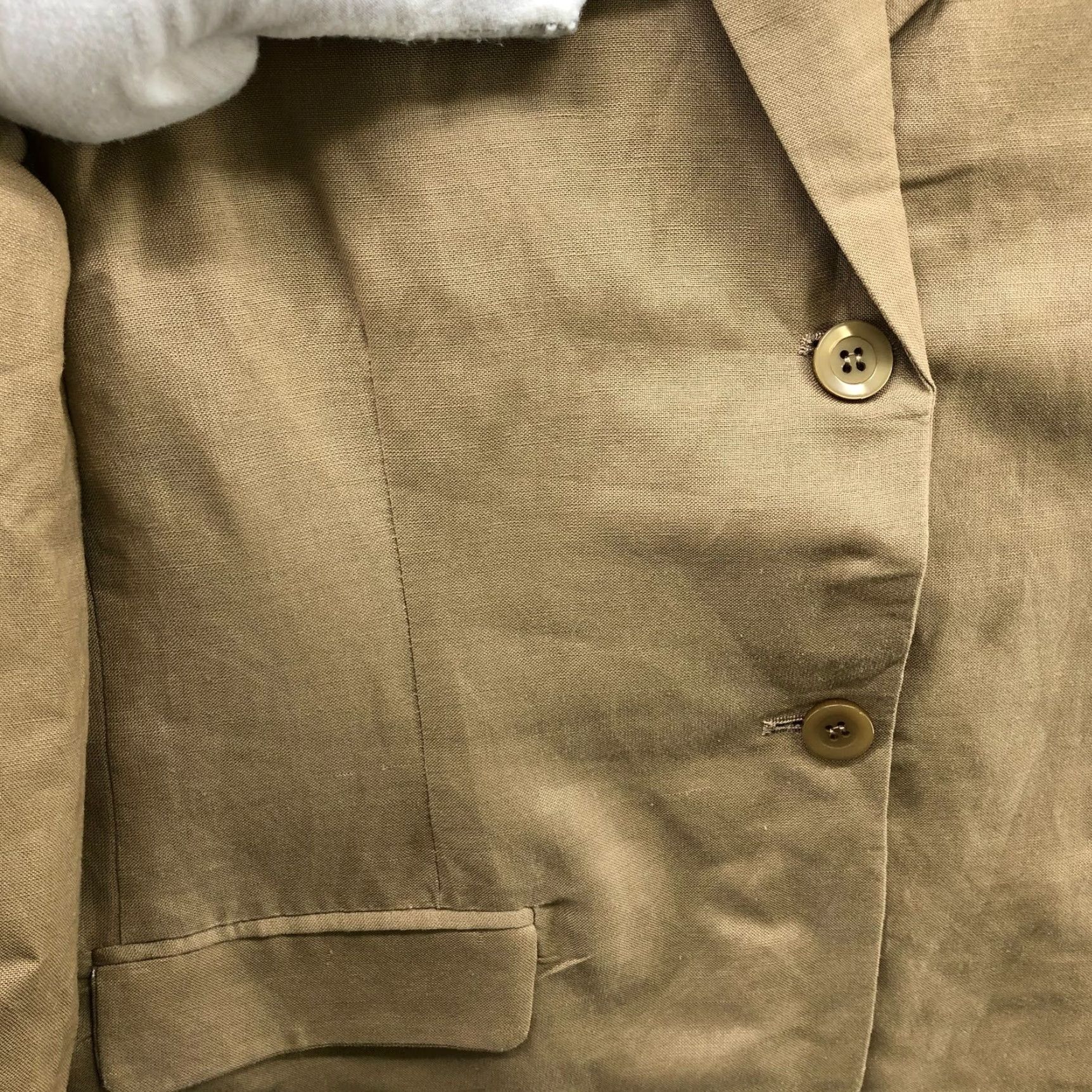 Vintage Ashley Stewart Blazer Womens 22W Beige Linen Blend 2 Button Career Casual Blazer Size 3XL / US 20-22 - 7 Thumbnail