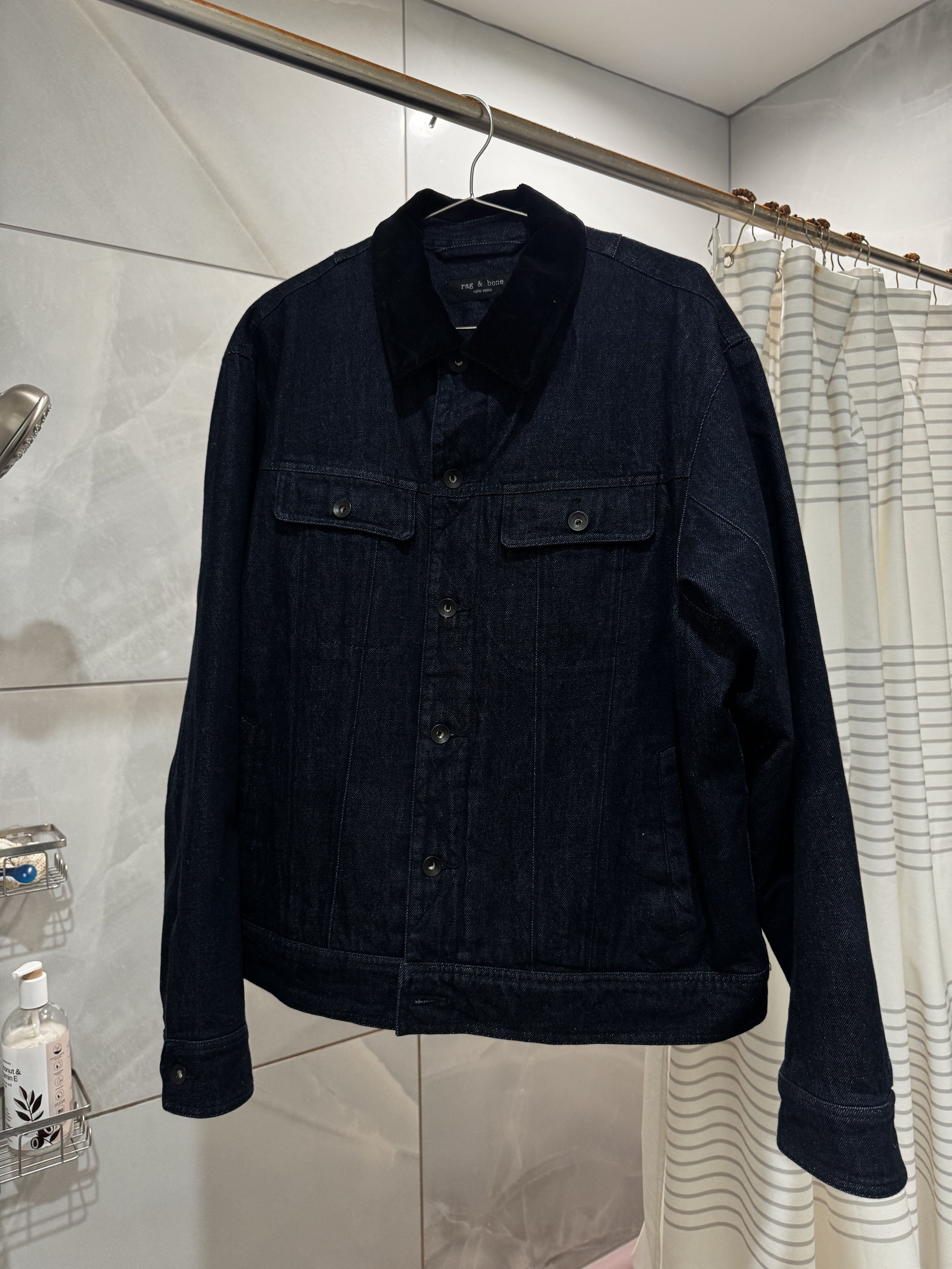 Rag & Bone Rag and Bone Indigo Dye Denim Trucker Jacket Size US L / EU 52-54 / 3 - 2 Thumbnail