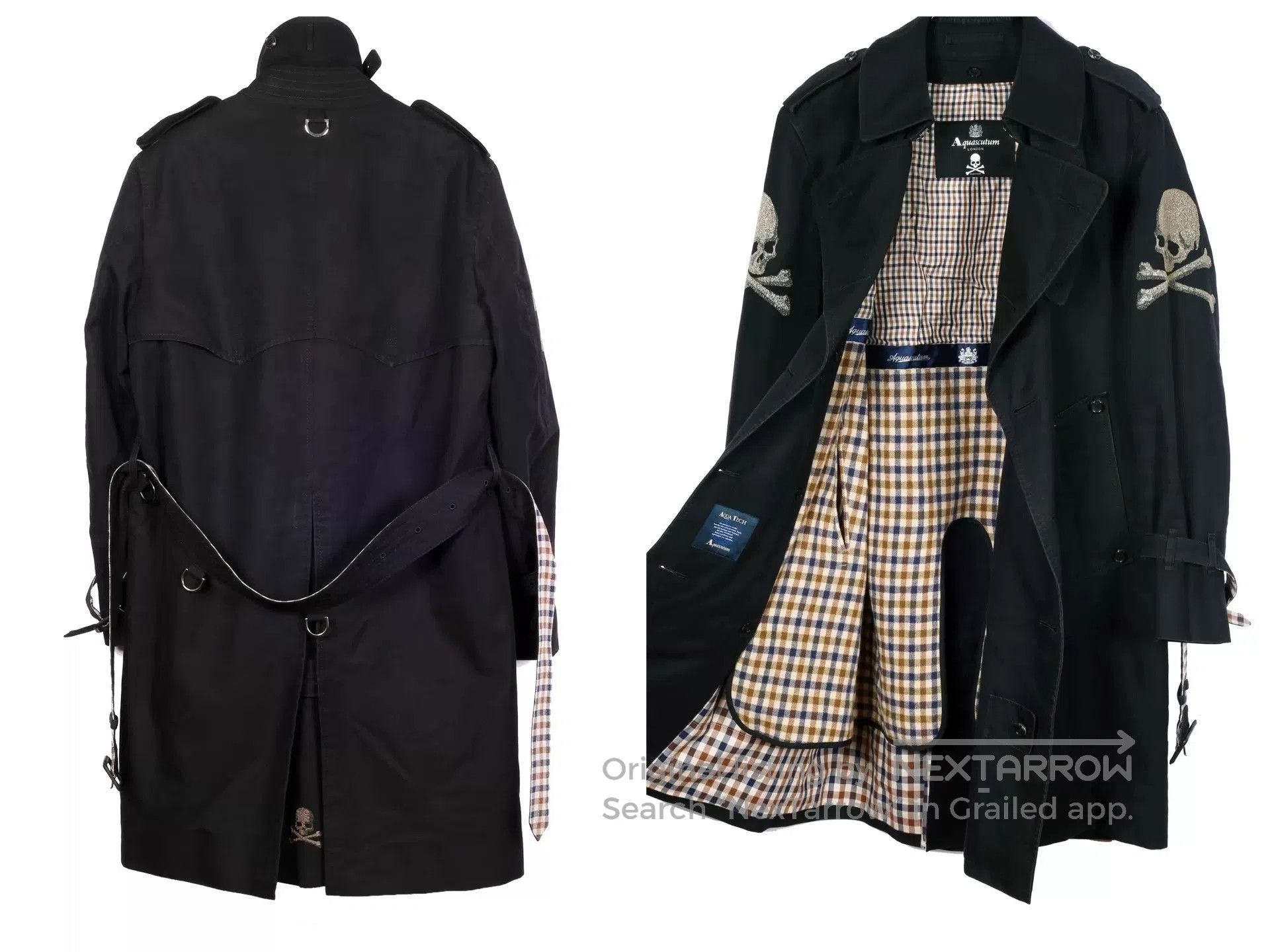 Mastermind Japan Black Long Coat with Skull Crossbones Embroidery Size S. Size US S / EU 44-46 / 1 - 2 Thumbnail