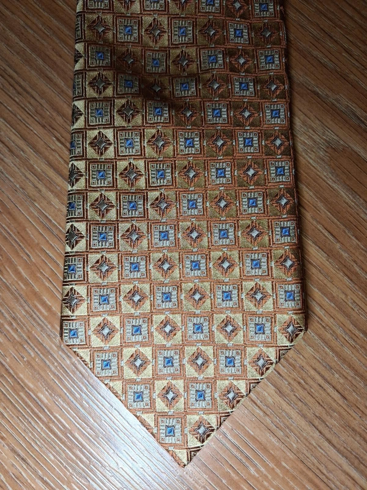 Robert Talbott Robert Talbott Best Of Class Silk Tie Gold Geometric Wide Size ONE SIZE - 1 Thumbnail