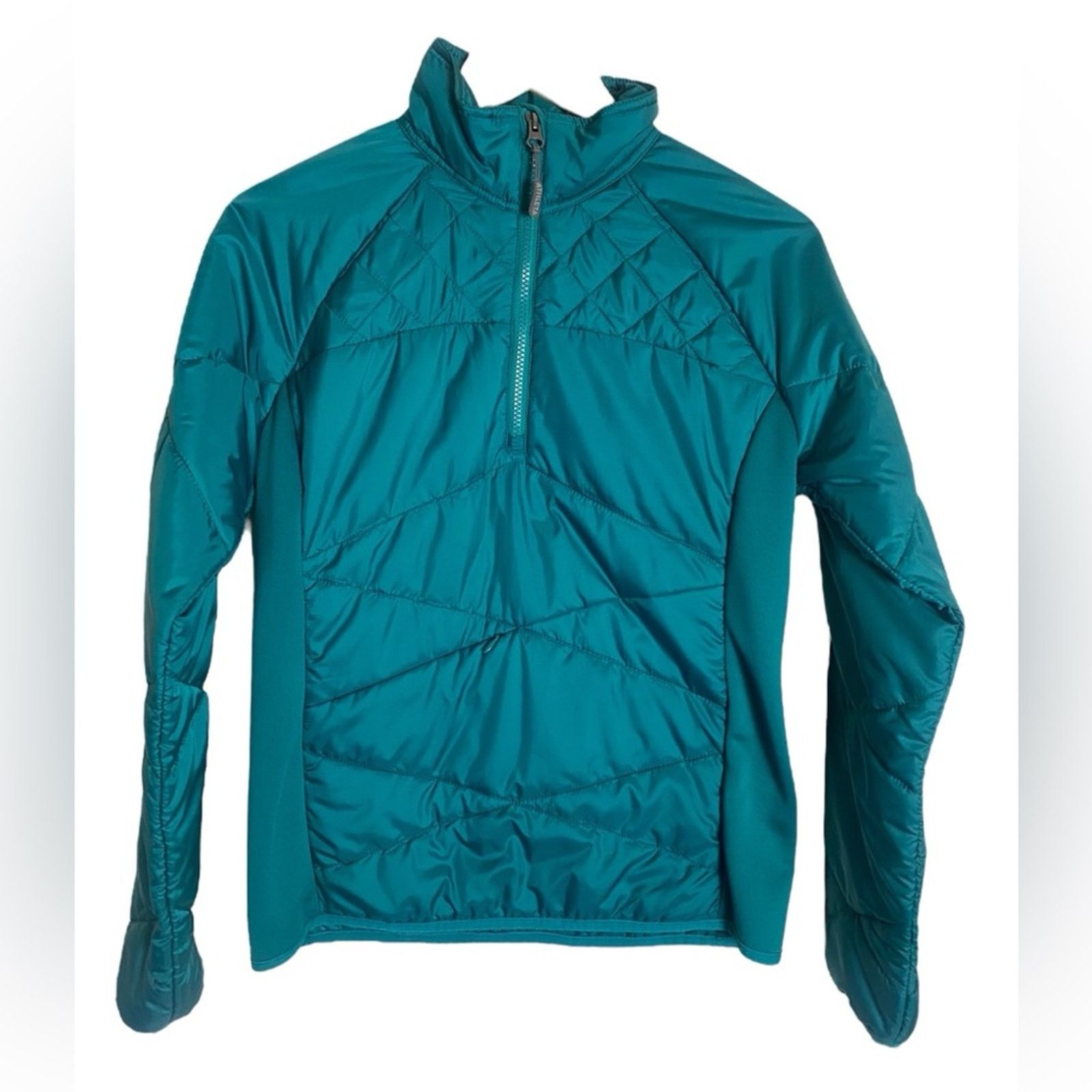 Athleta Athleta Teal 1/4 zip Women's Polyester puffer jacket Small Size S / US 4 / IT 40 - 1 Thumbnail