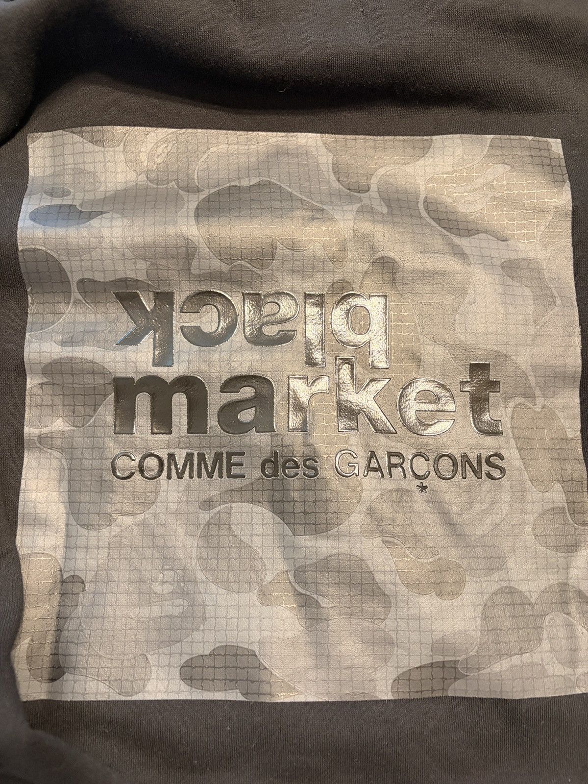 Bape A Bathing Ape x COMME des GARÇONS Black Market Shark Hoodie Size US L / EU 52-54 / 3 - 6 Thumbnail