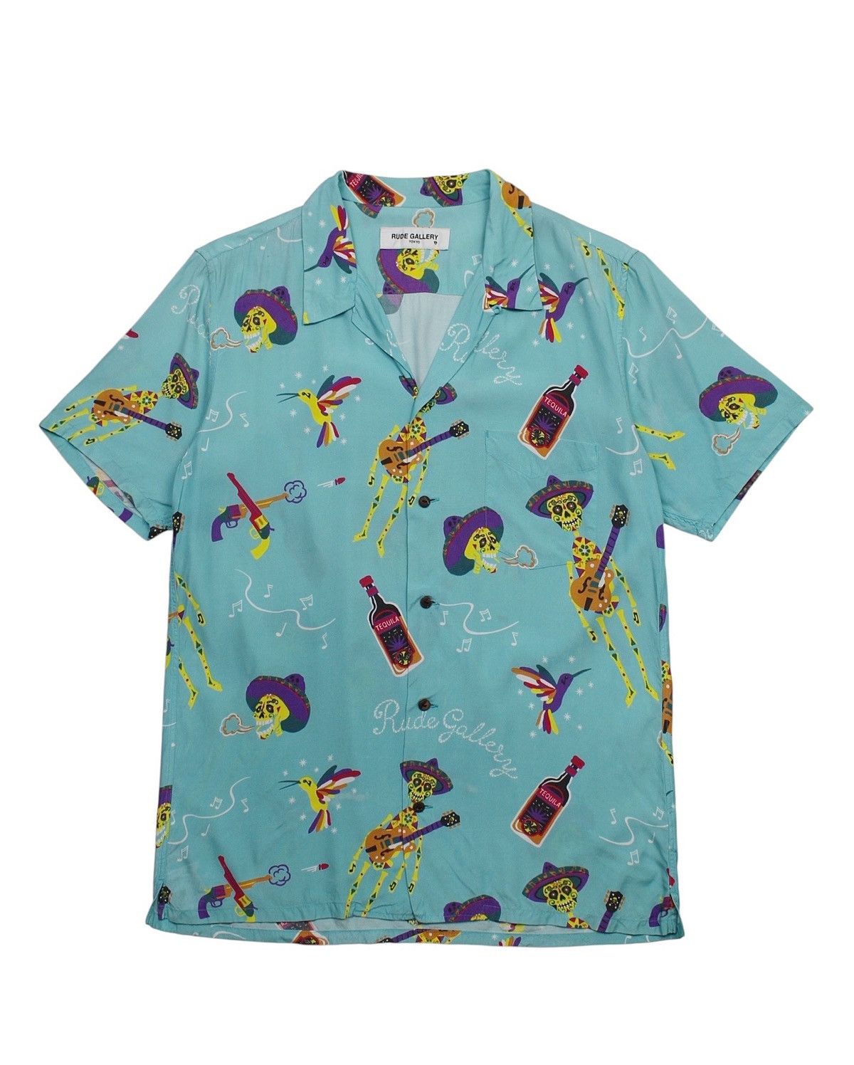 Hysteric Glamour SS2019 RUDE GALLERY TOKYO “TEQUILA SKULL” RAYON SHIRT Size US L / EU 52-54 / 3 - 1 Thumbnail