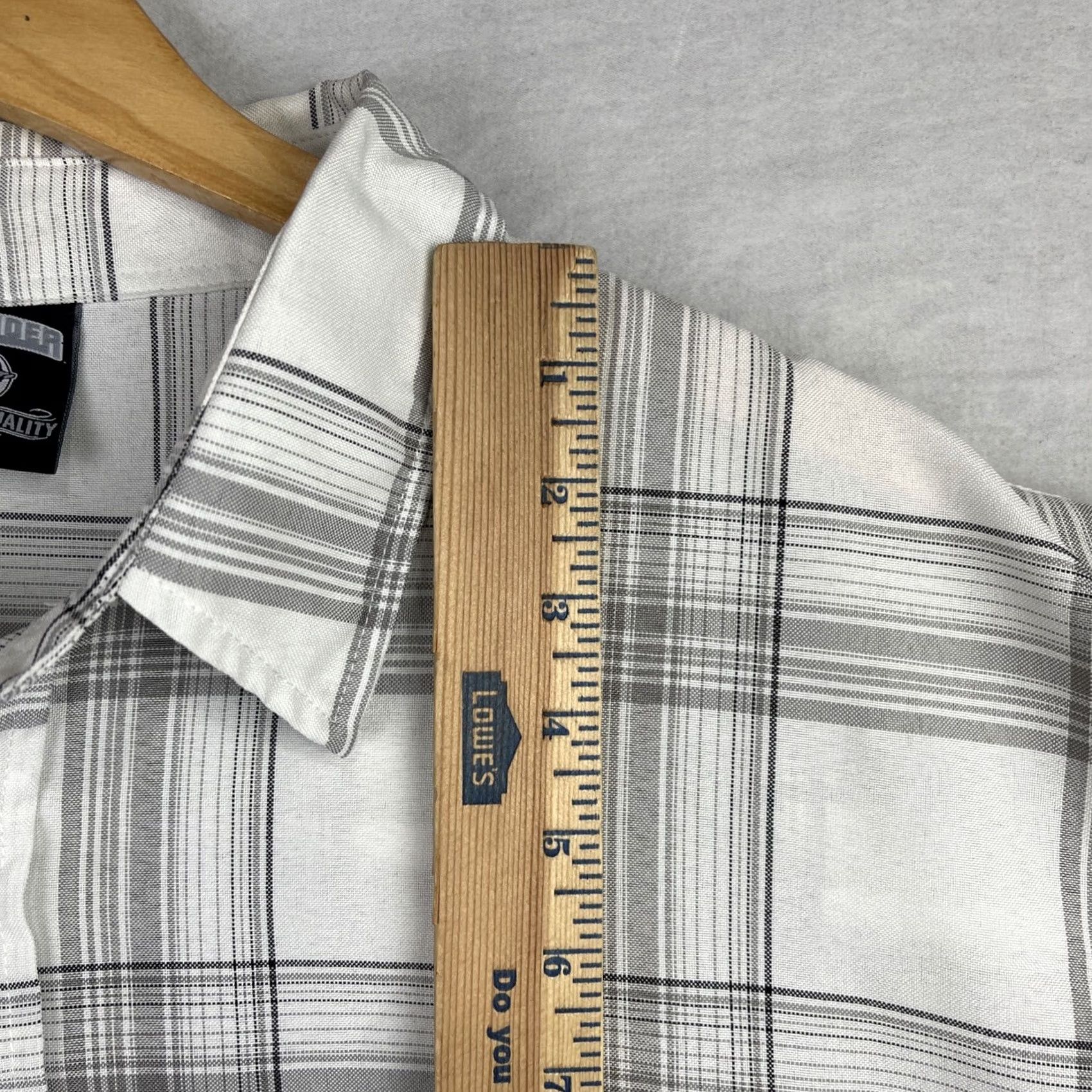 Vintage VINTAGE Lowrider Shirt Mens XL White Plaid Button Up Chicano Cholo Homies Baggy Relaxed Size US XL / EU 56 / 4 - 6 Thumbnail